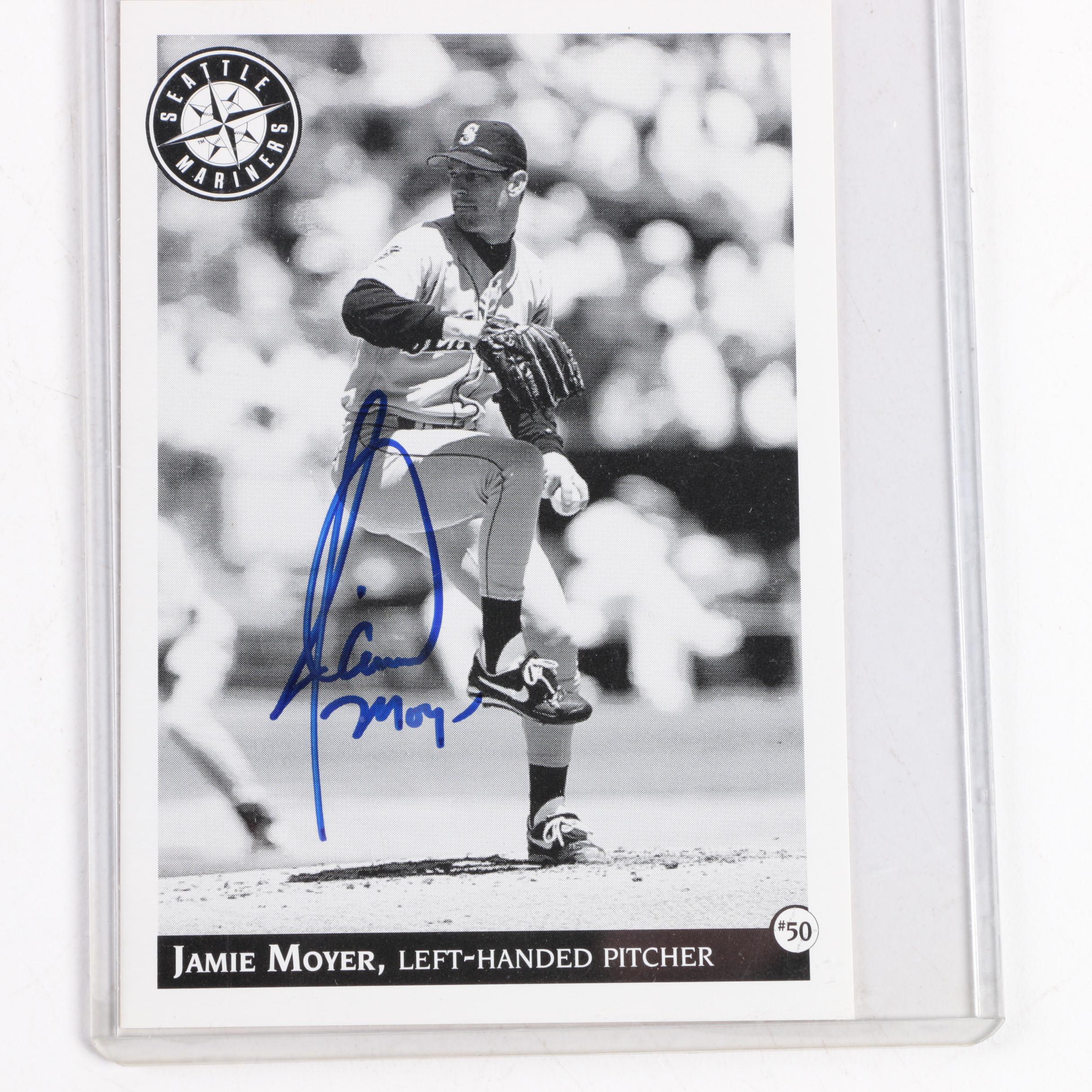 Jamie Moyer Autographed Baseball Card