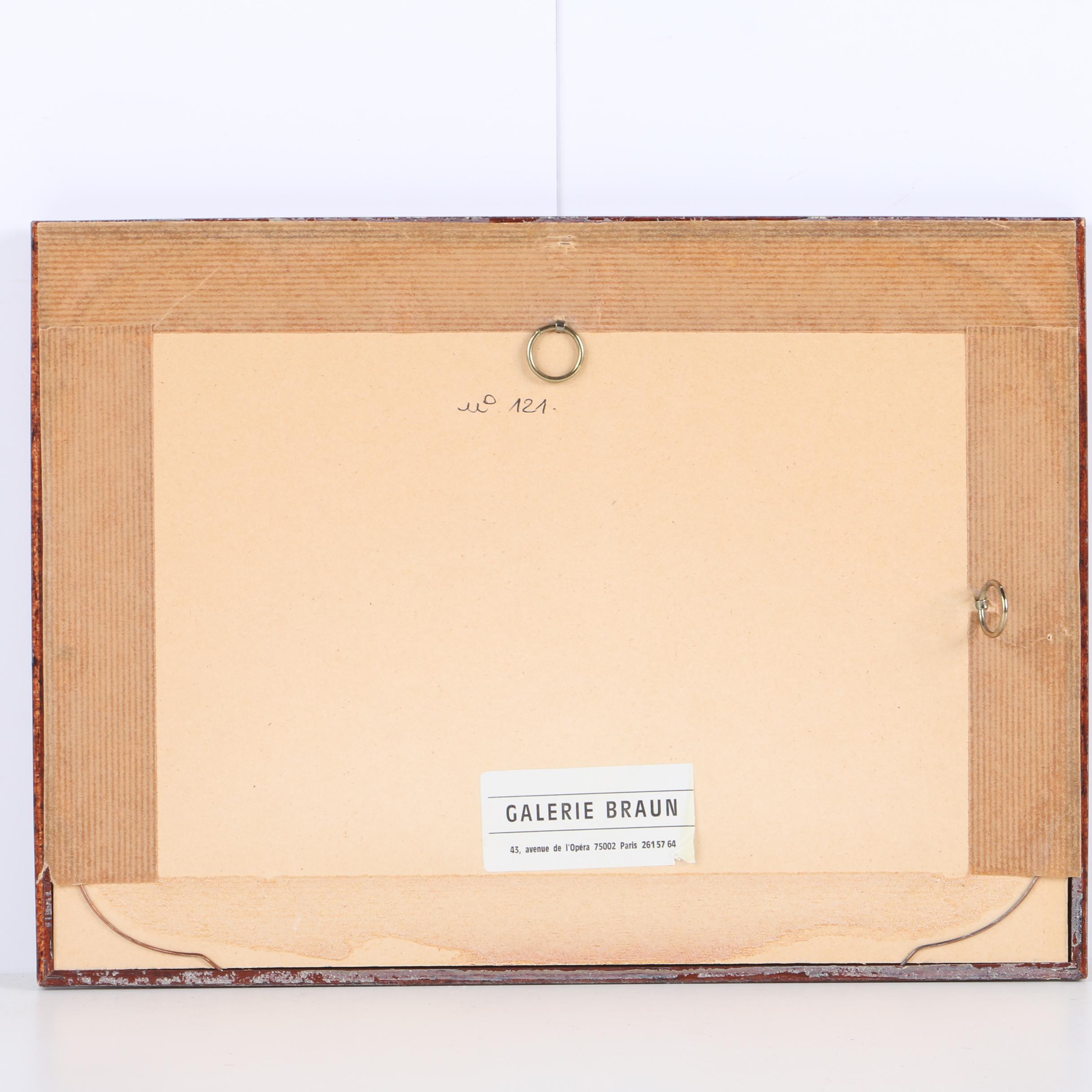 Henri Richy Colored Etching on Paper of Notre Dame Cathedral