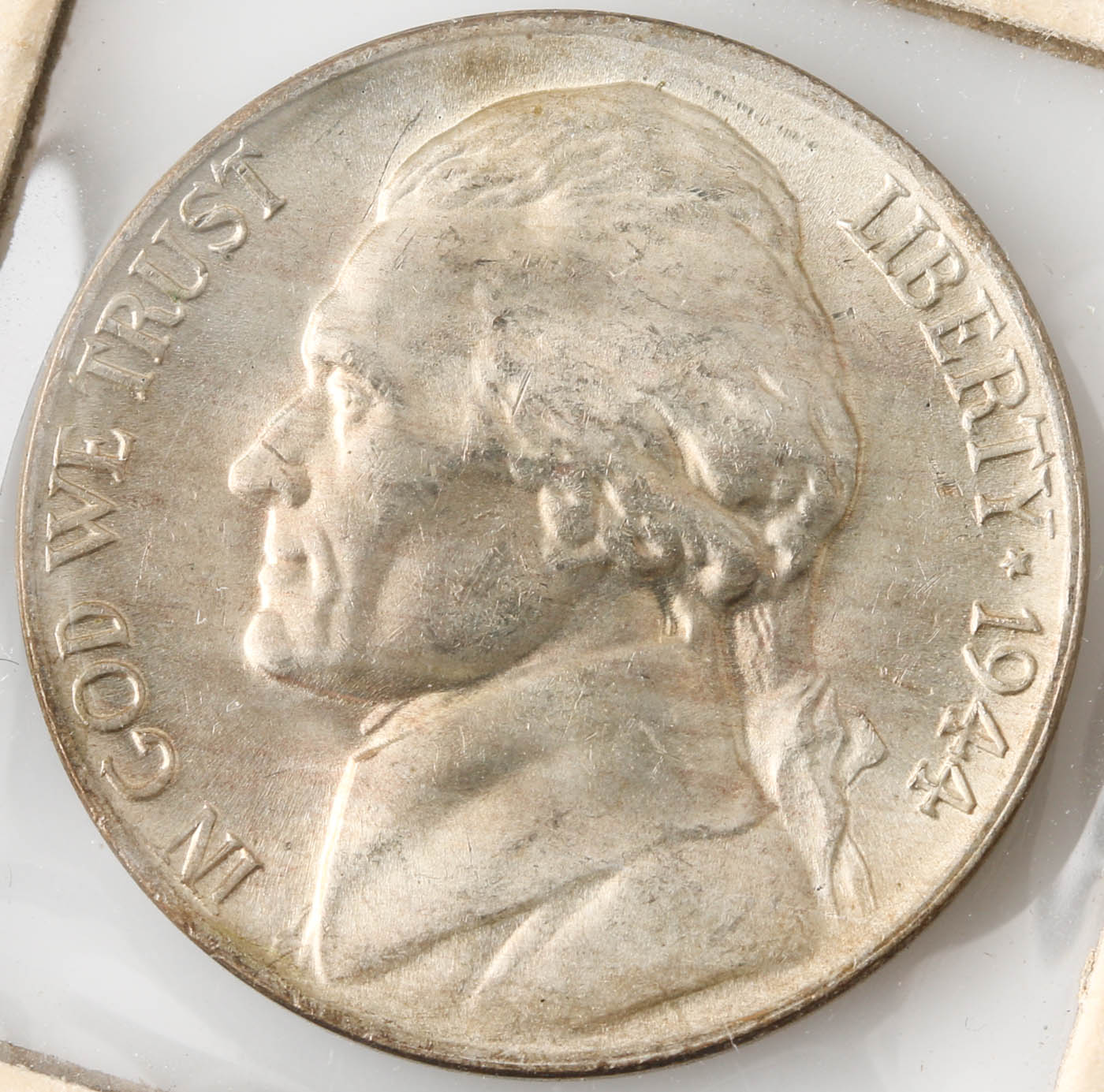 1944 P Jefferson Wartime Silver Nickel