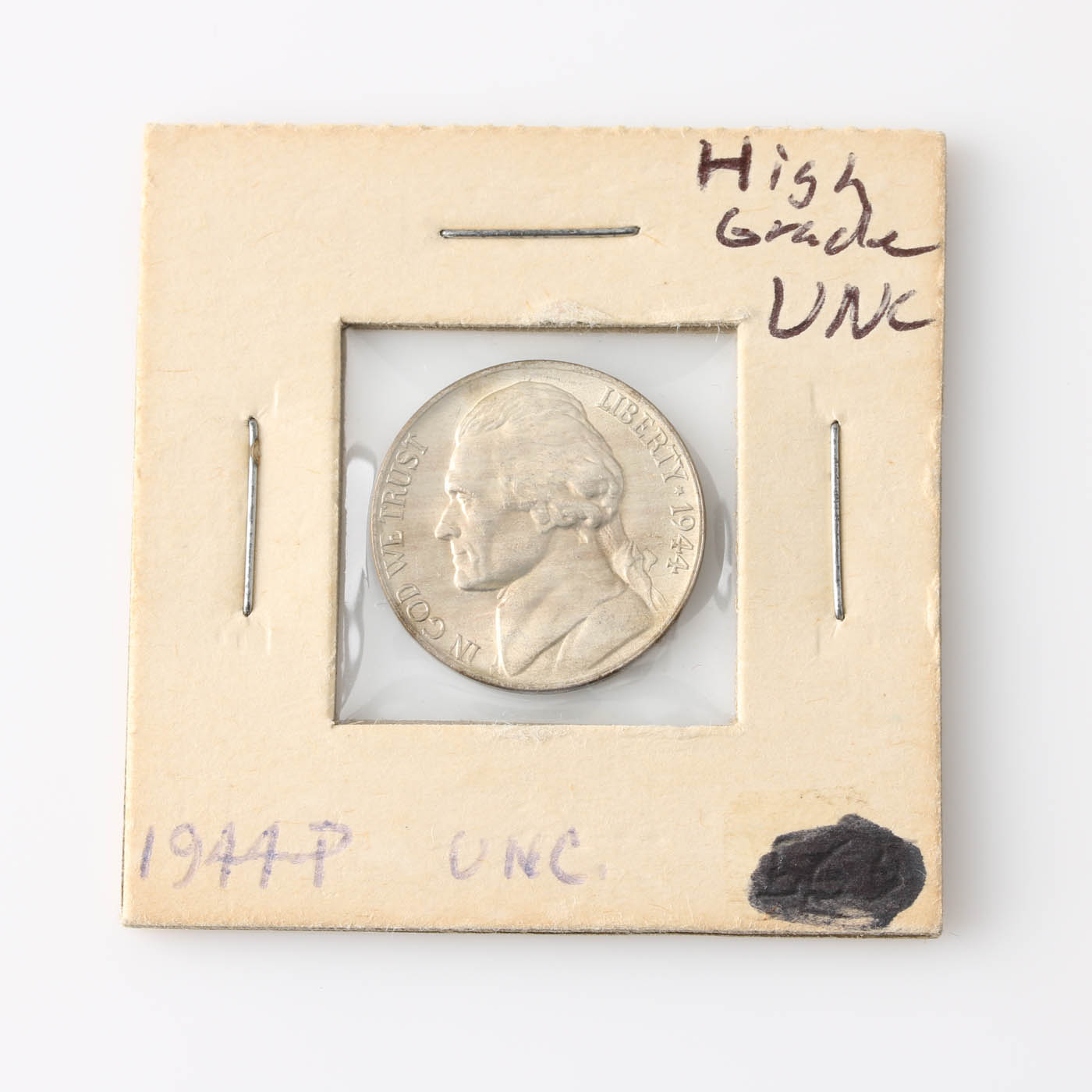 1944 P Jefferson Wartime Silver Nickel