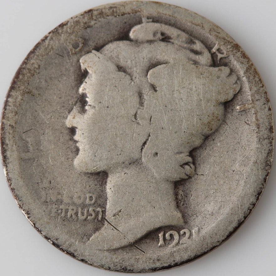 Key Date 1921 Mercury Silver Dime