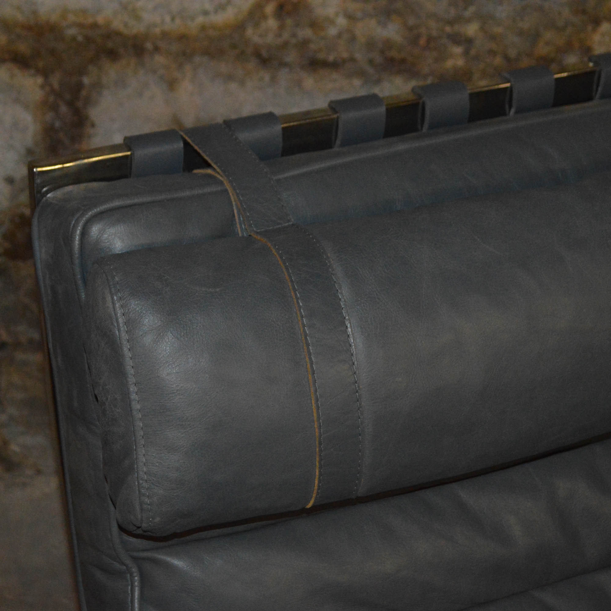 Full Grain Leather "Barcelona" Style Chair