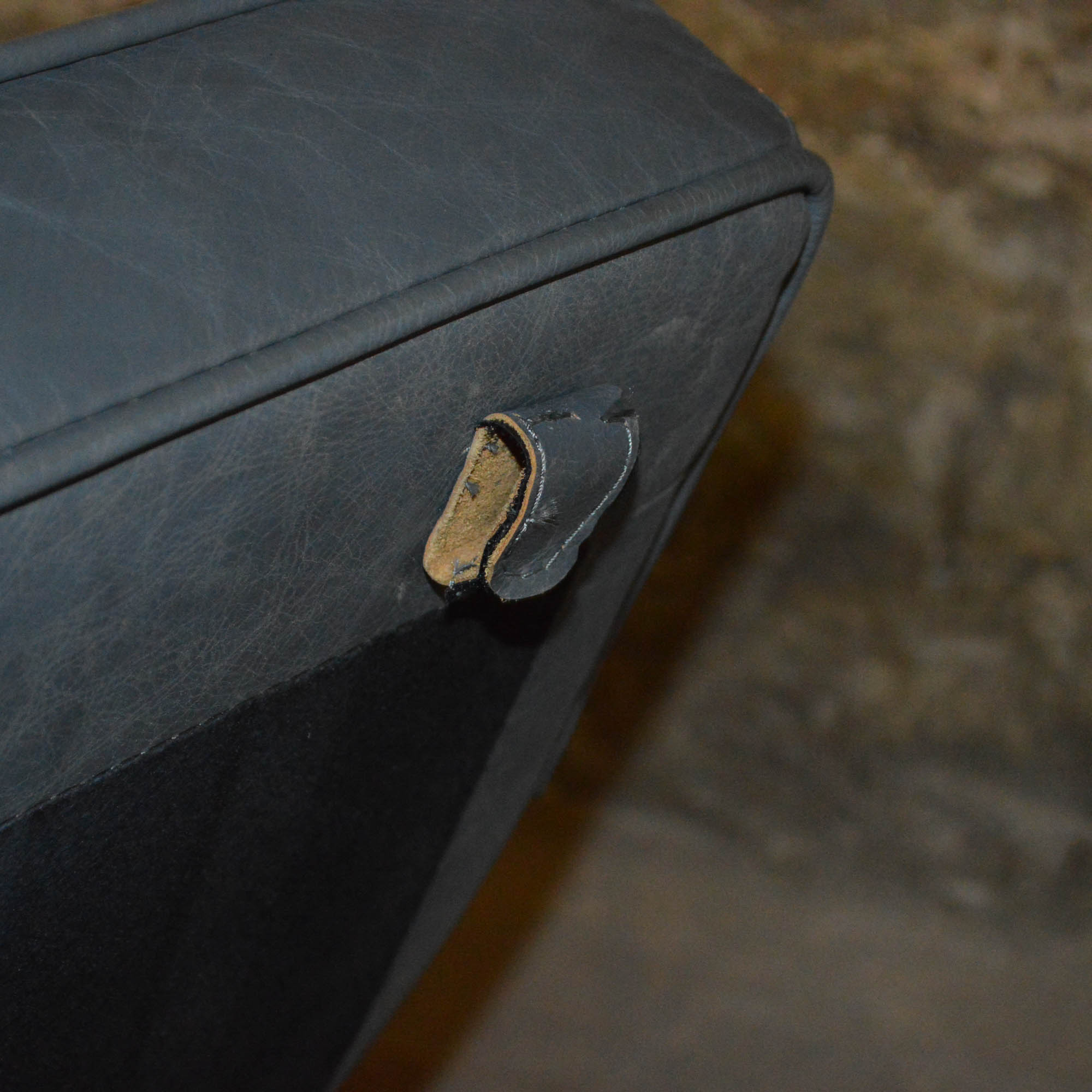 Full Grain Leather "Barcelona" Style Chair