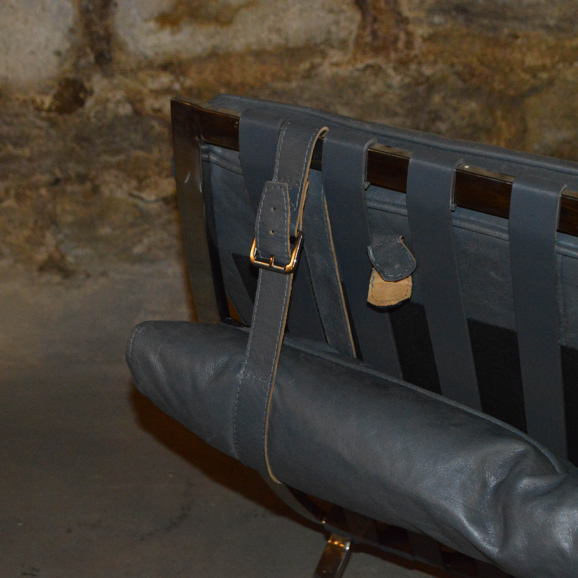 Full Grain Leather "Barcelona" Style Chair