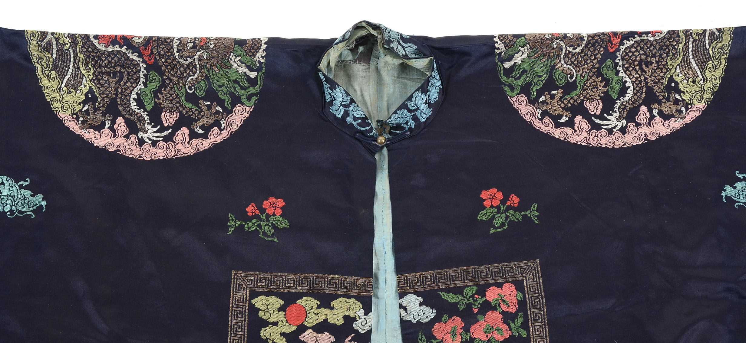 Chinese Early 20th Century Qing Dynasty Period Silk Robe