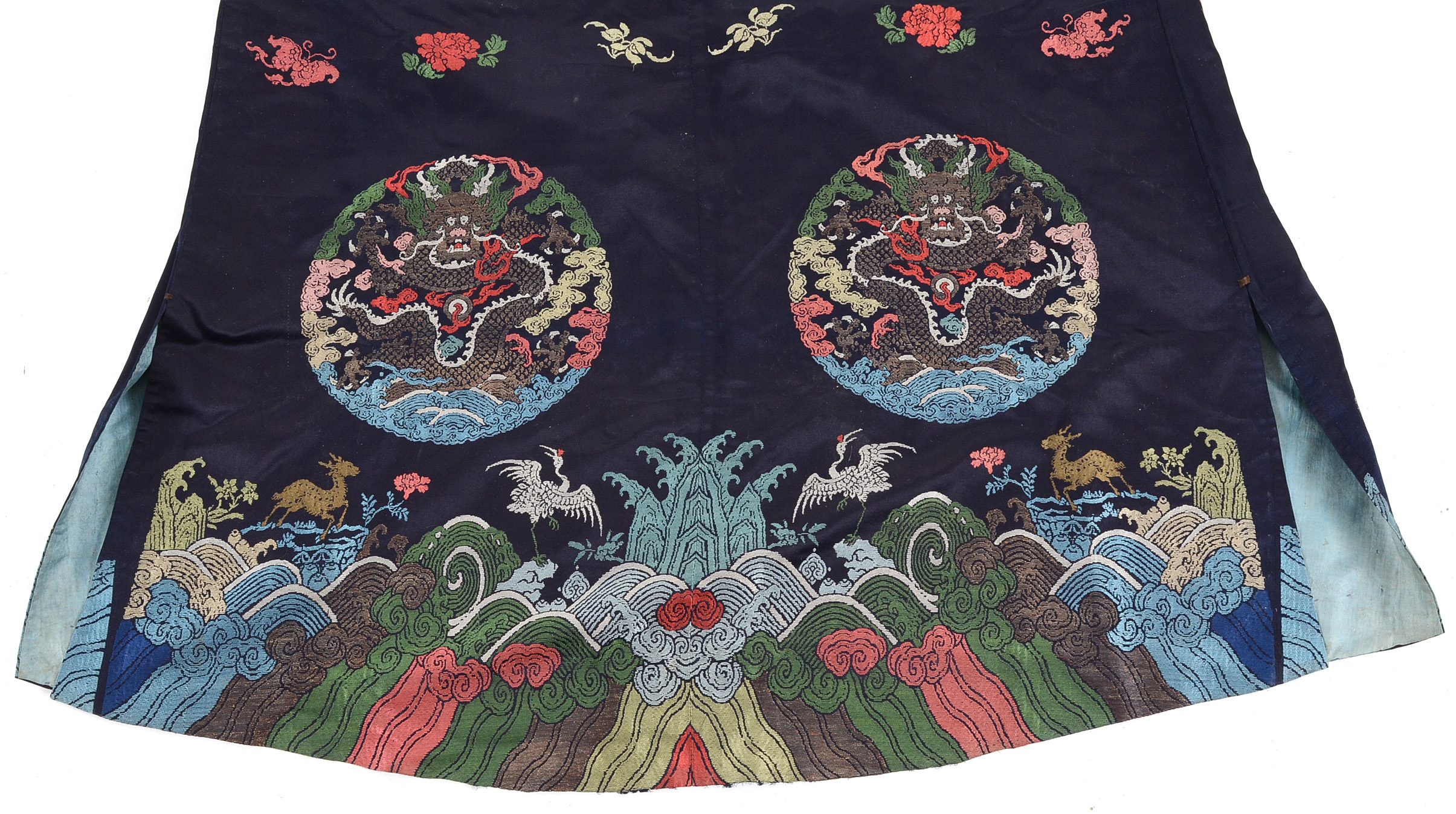 Chinese Early 20th Century Qing Dynasty Period Silk Robe
