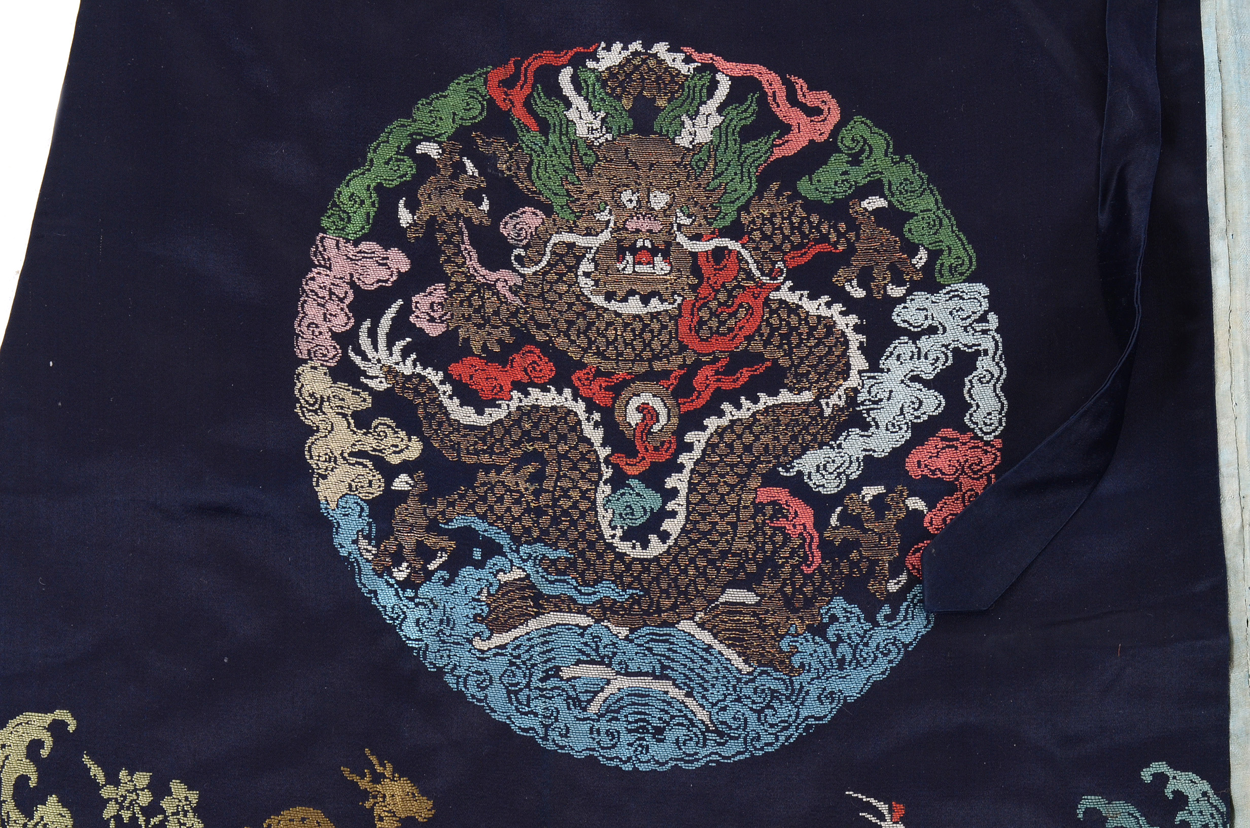 Chinese Early 20th Century Qing Dynasty Period Silk Robe