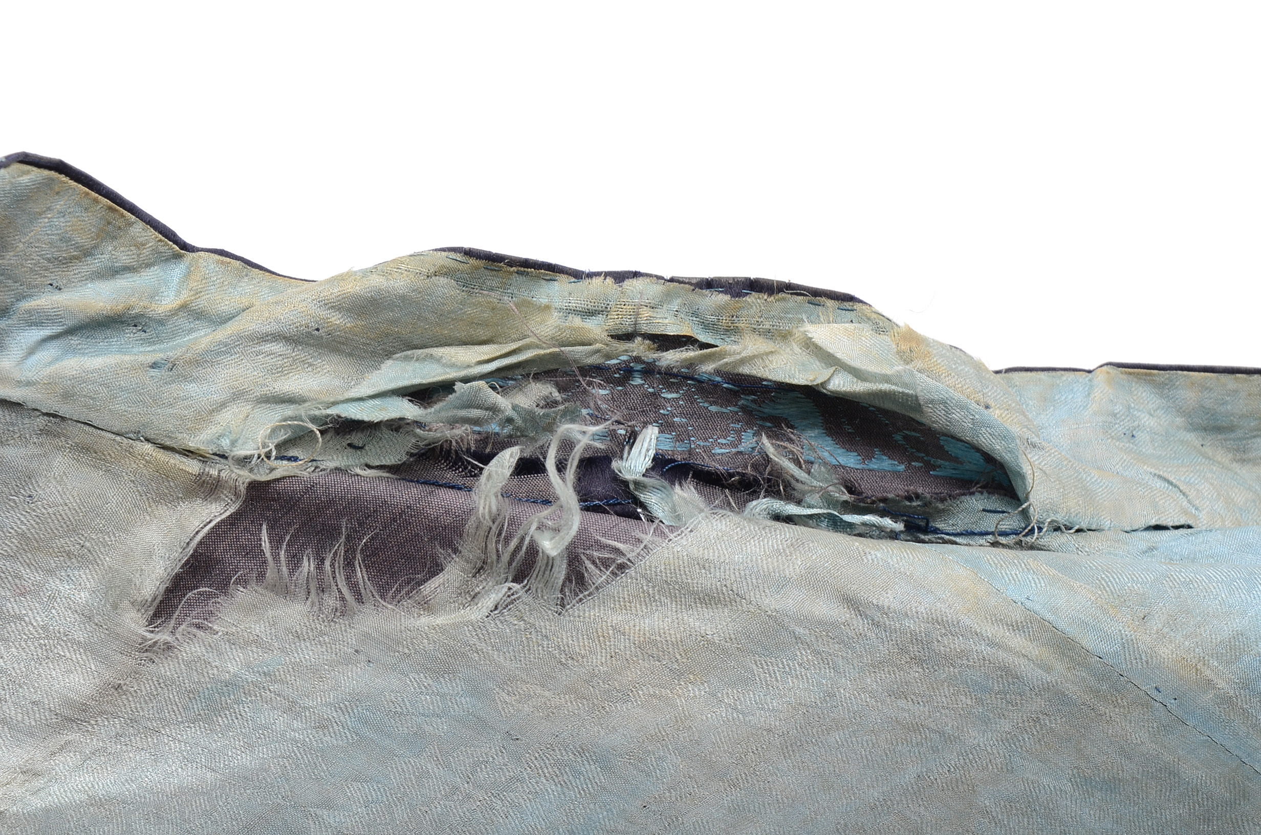 Chinese Early 20th Century Qing Dynasty Period Silk Robe