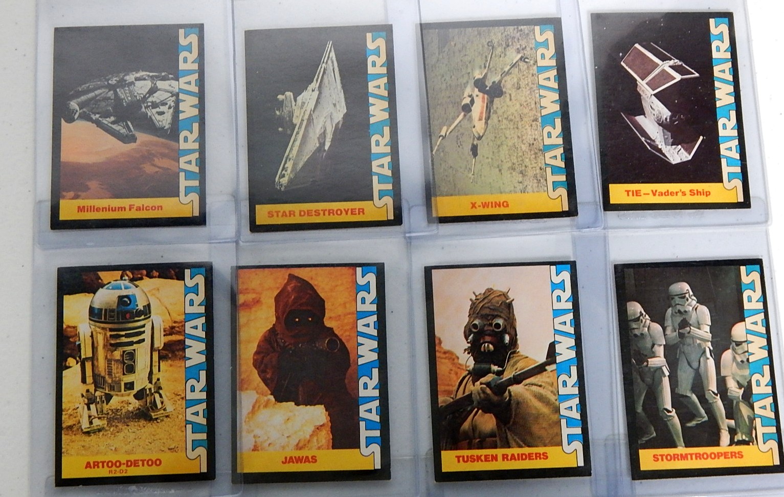 Twelve 1977 Wonder Bread Star Wars Cards