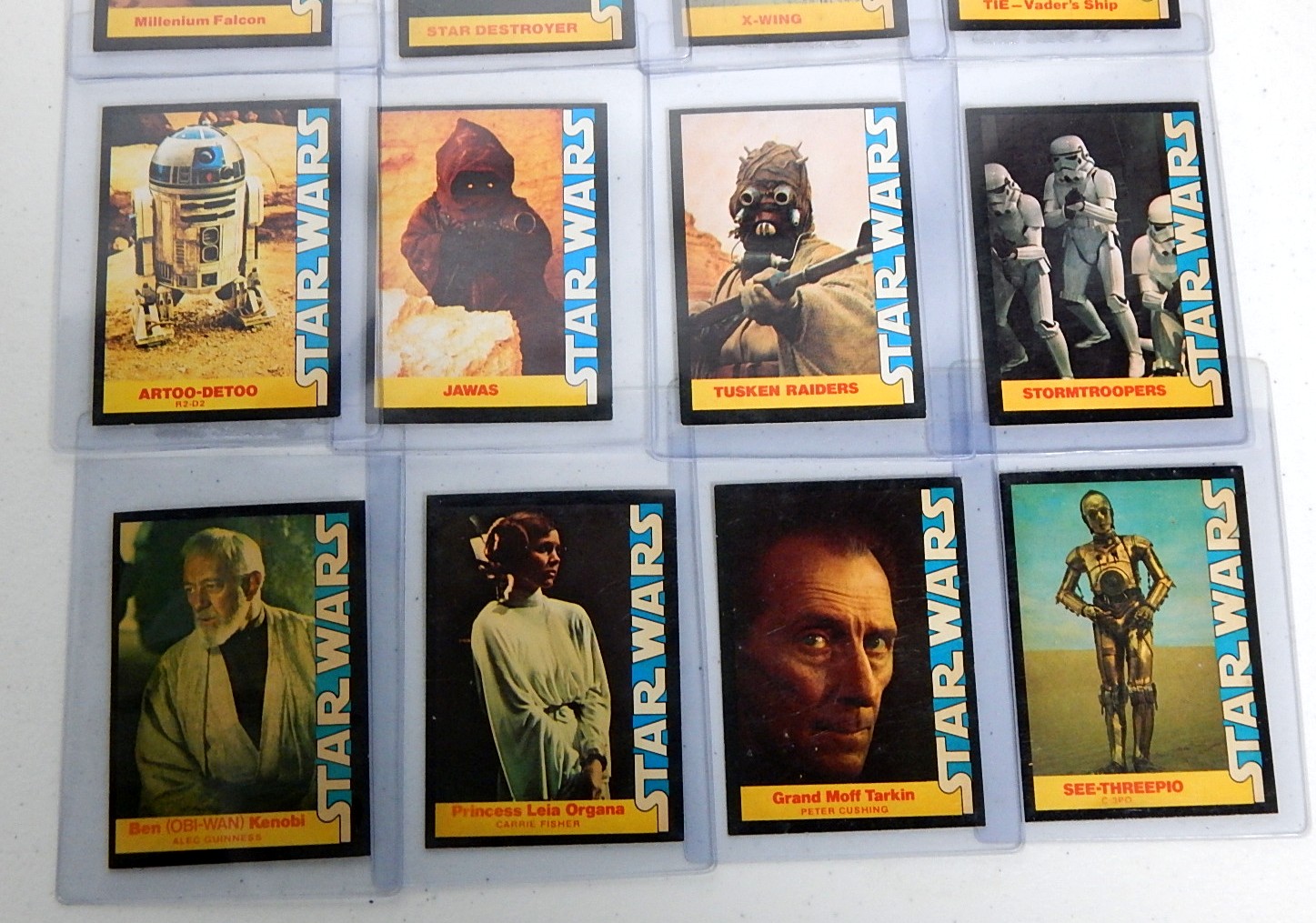 Twelve 1977 Wonder Bread Star Wars Cards