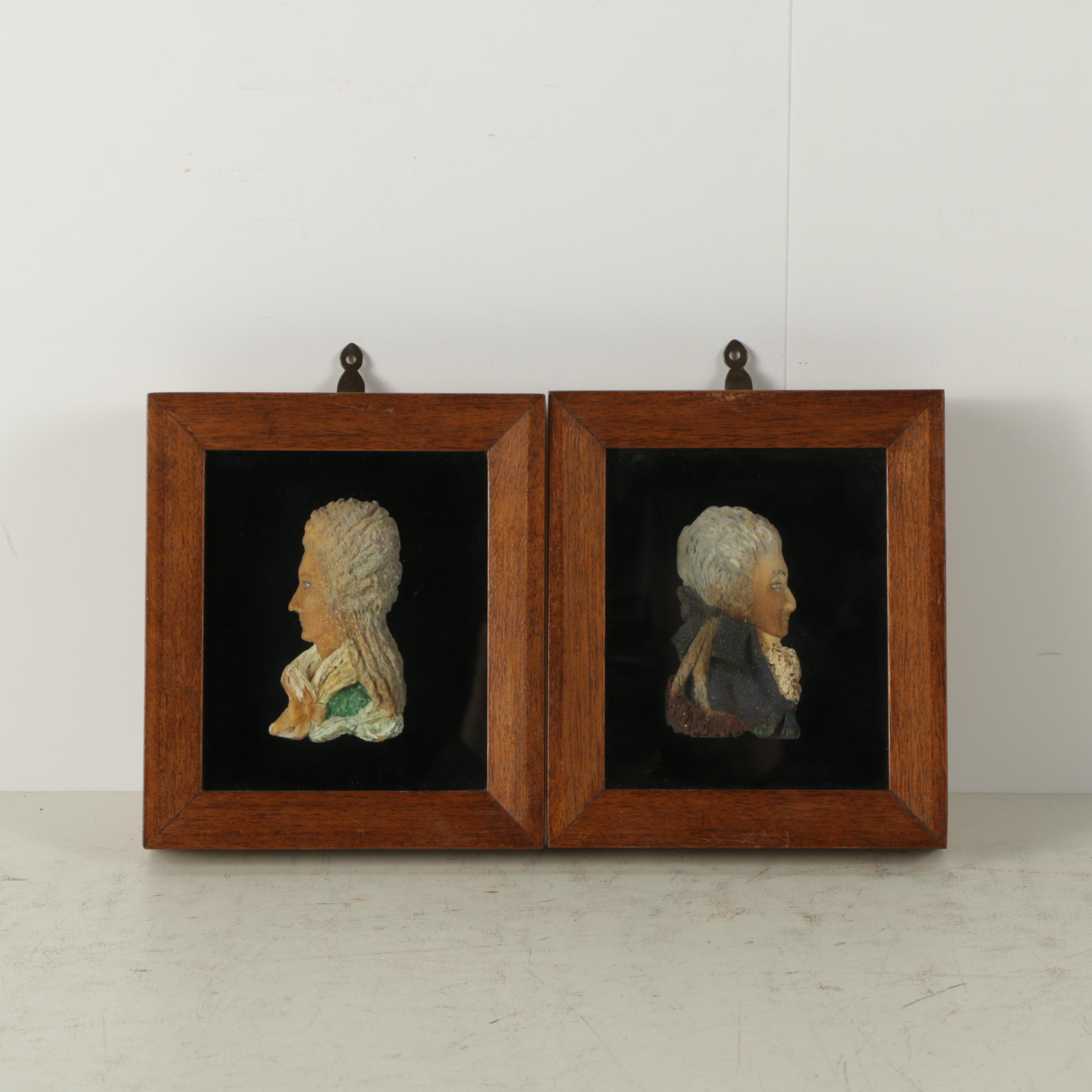Cast Relief Portraits of 18th-Century Figures