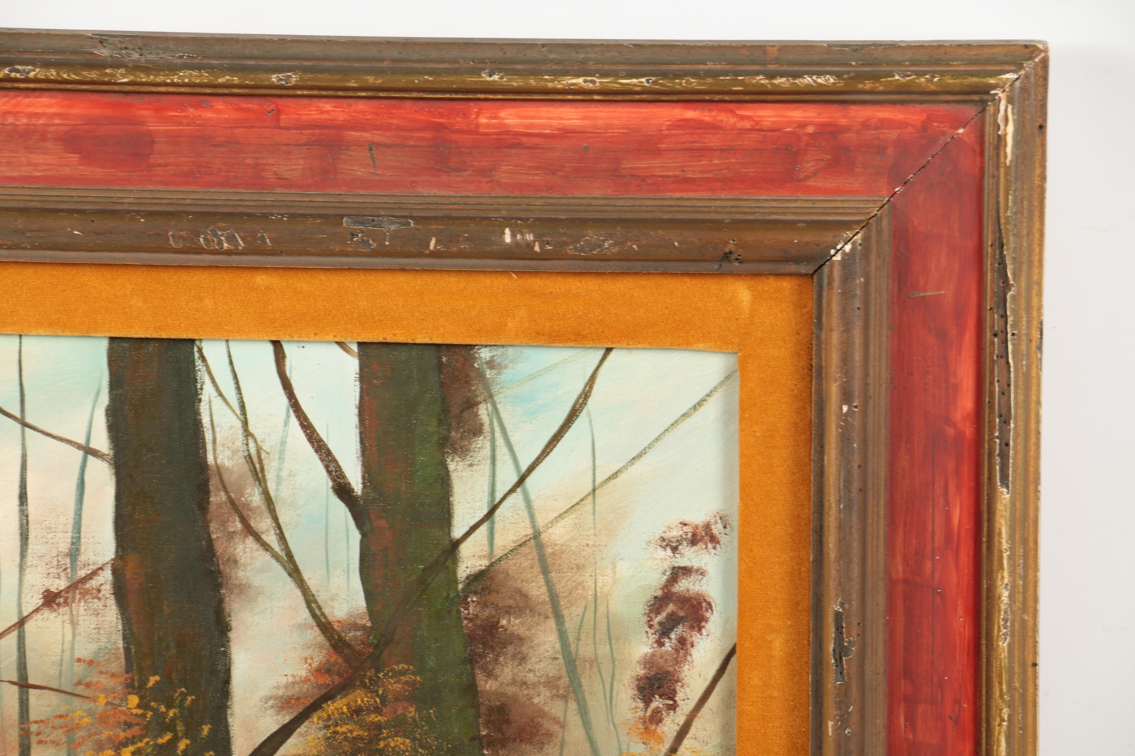 Dürrnberger Oil Painting on Canvas of Autumn Woodland Scene