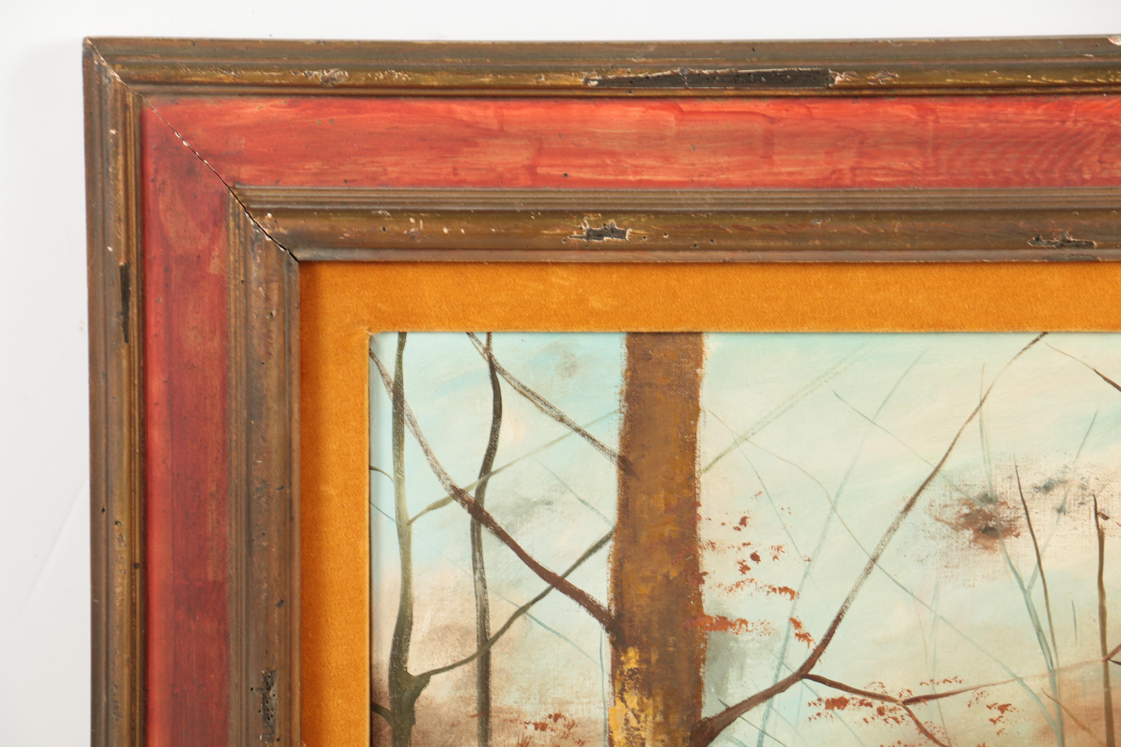 Dürrnberger Oil Painting on Canvas of Autumn Woodland Scene