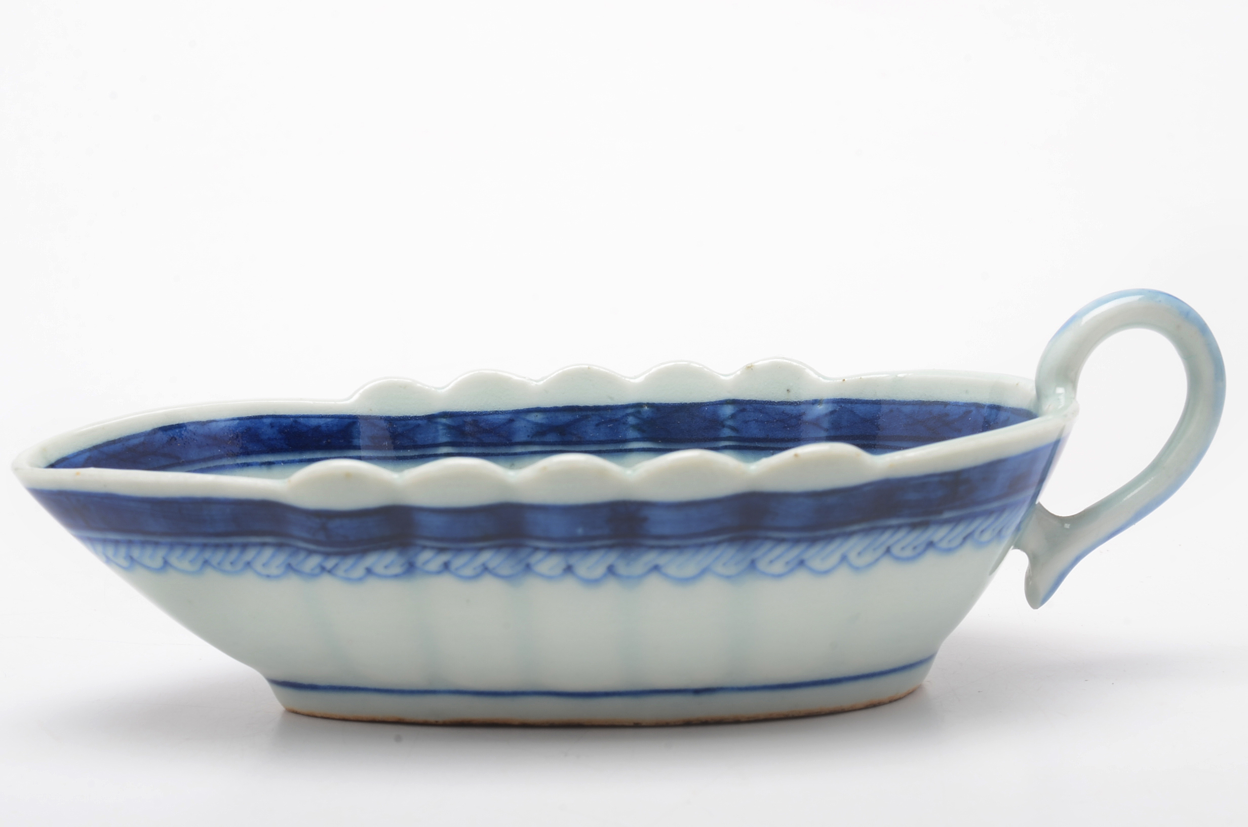 Antique Chinese Export Canton Sauce Boat
