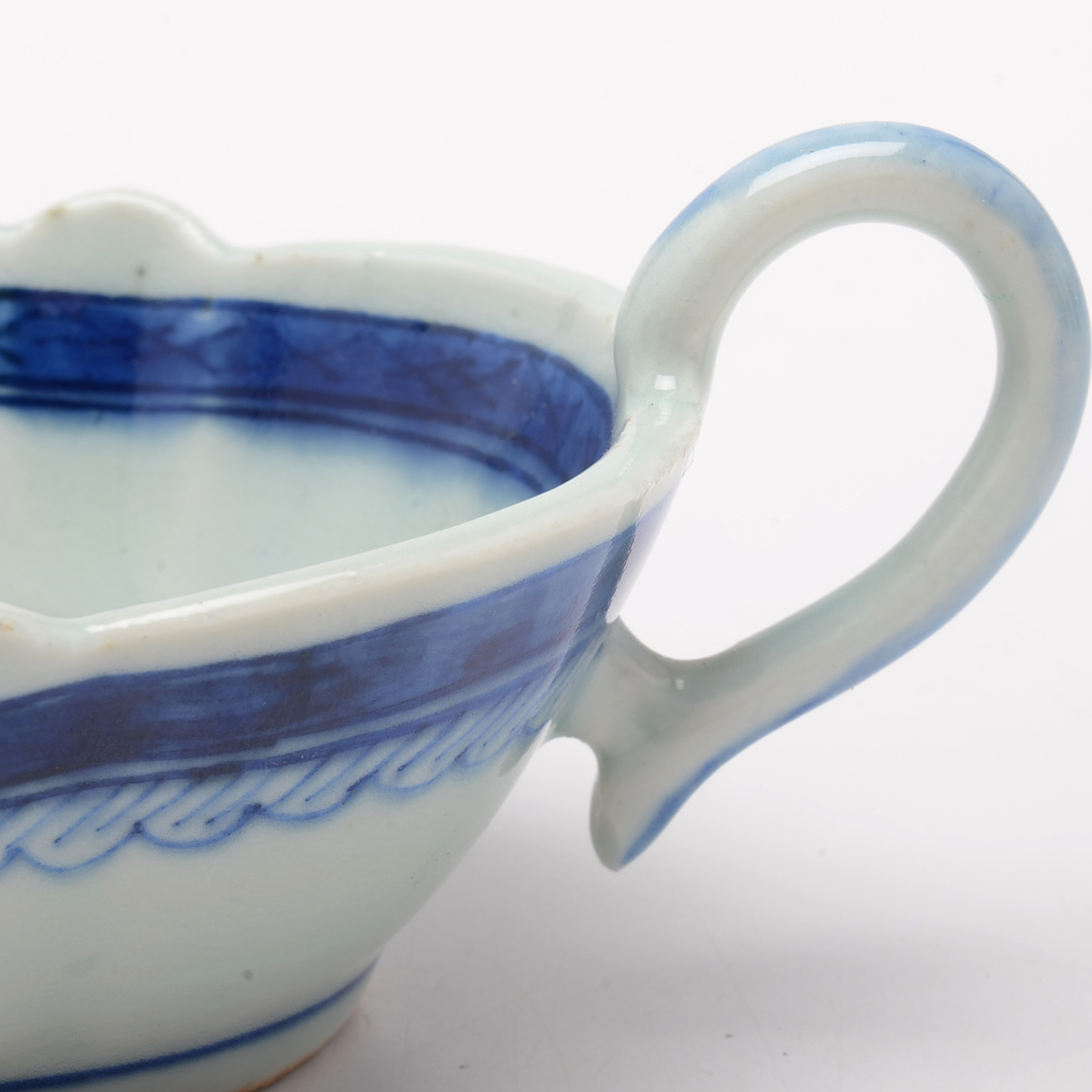 Antique Chinese Export Canton Sauce Boat