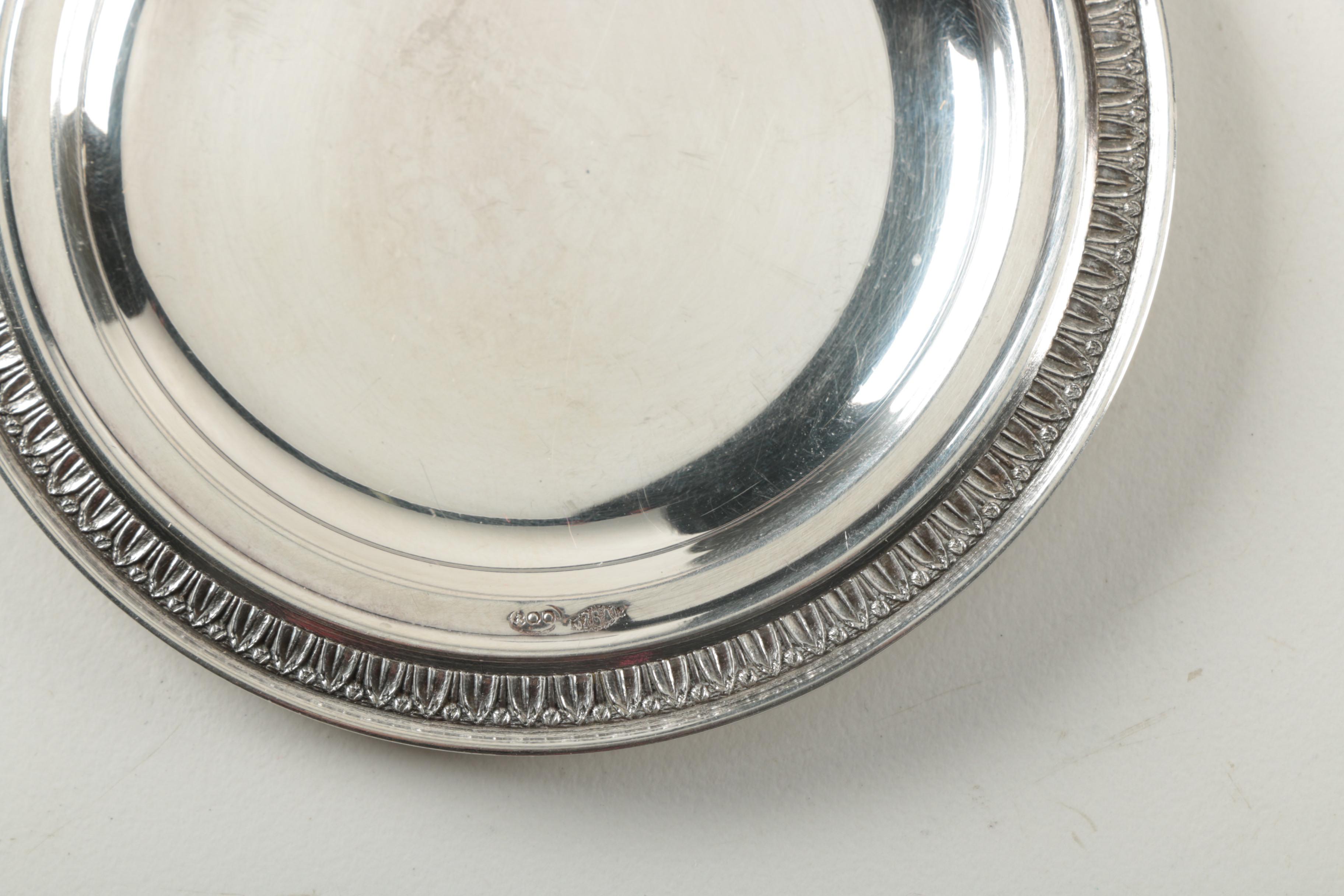 Vintage Perugia & C. Italian 800 Silver Dishes