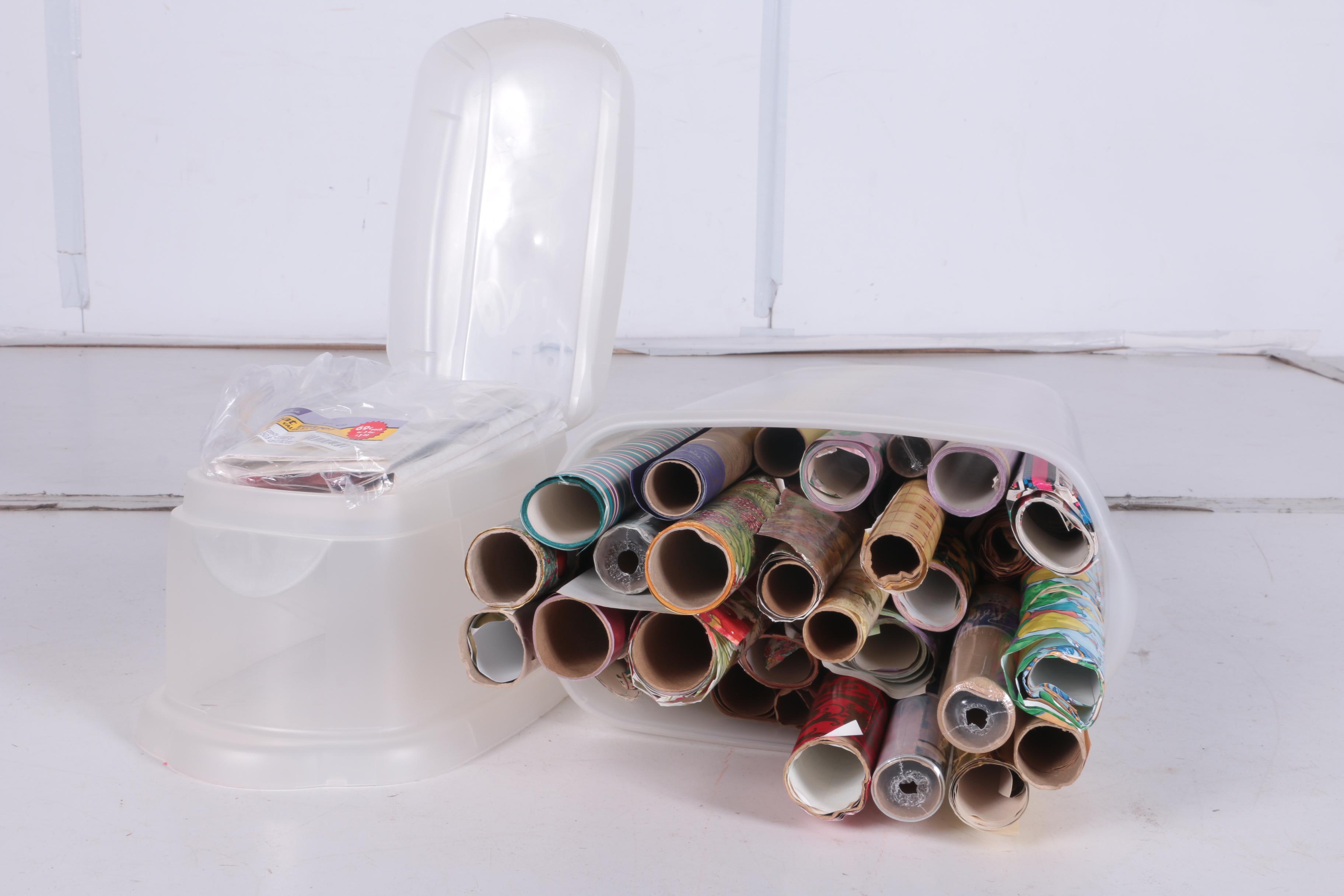 Rubbermaid "Wrap'n Craft" with Assorted Gift Wrap Rolls