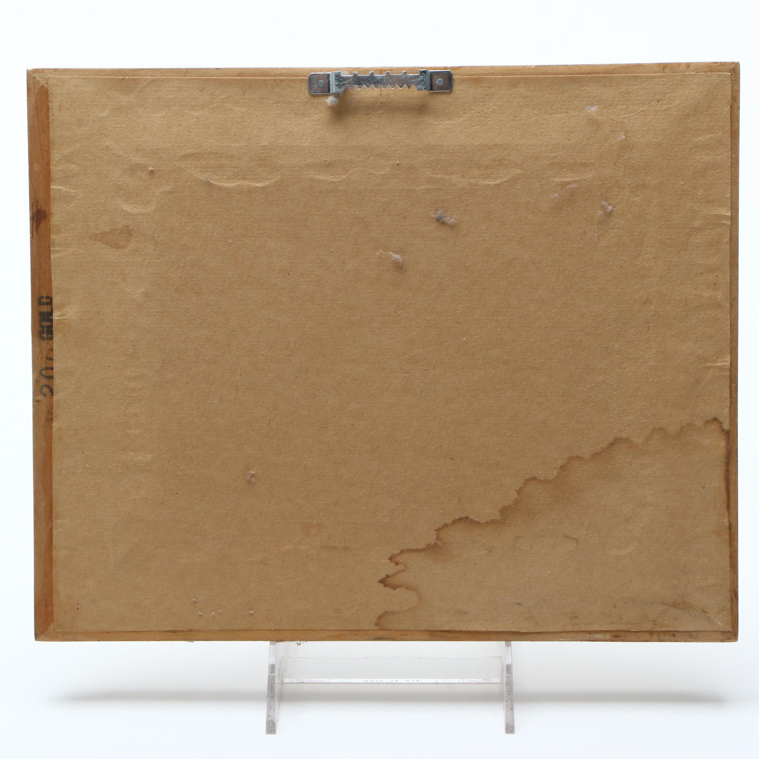 Lorraine Trester Enamel Artwork of a Girl in a Kimono