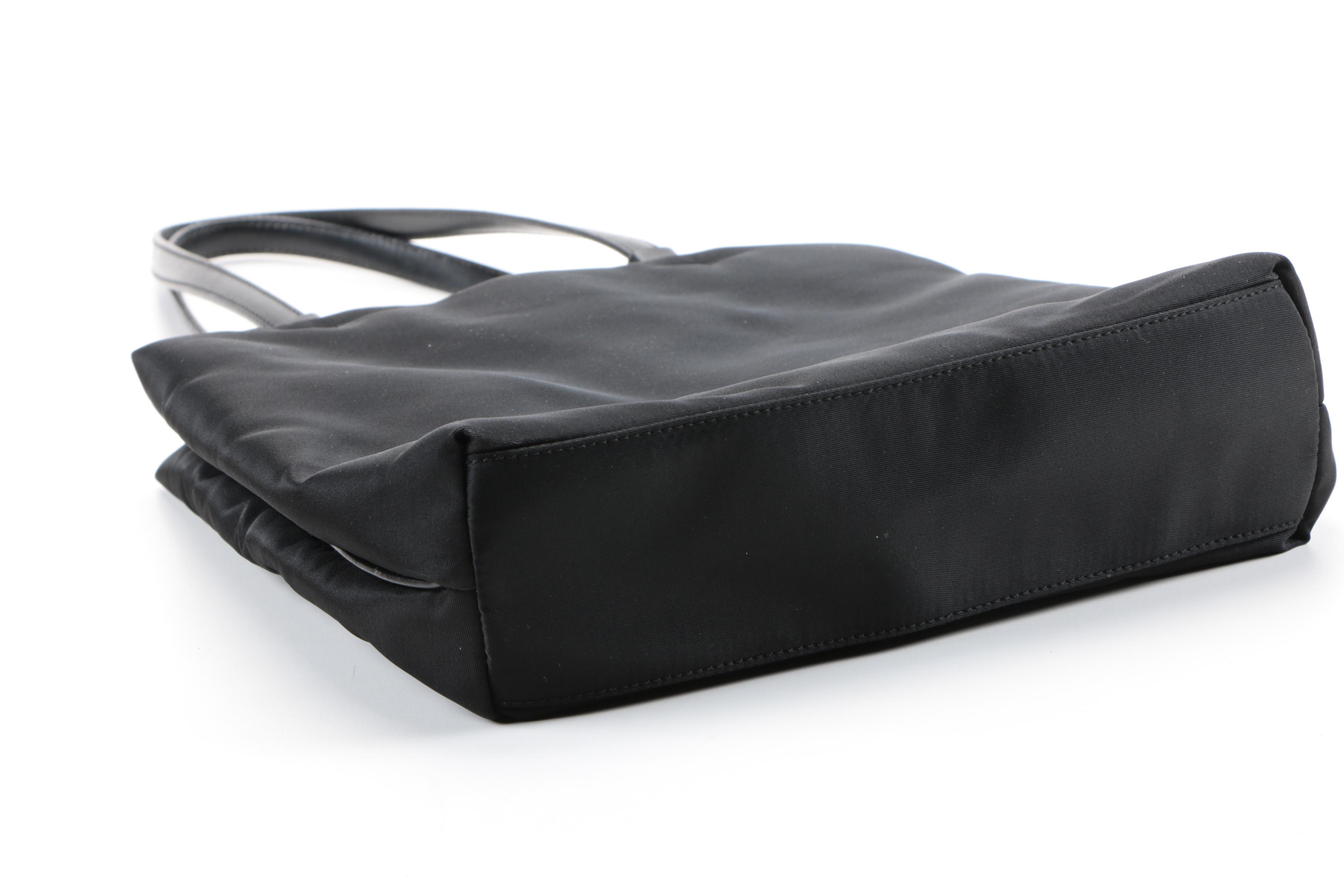 Prada Black Nylon Bag with Leather Straps