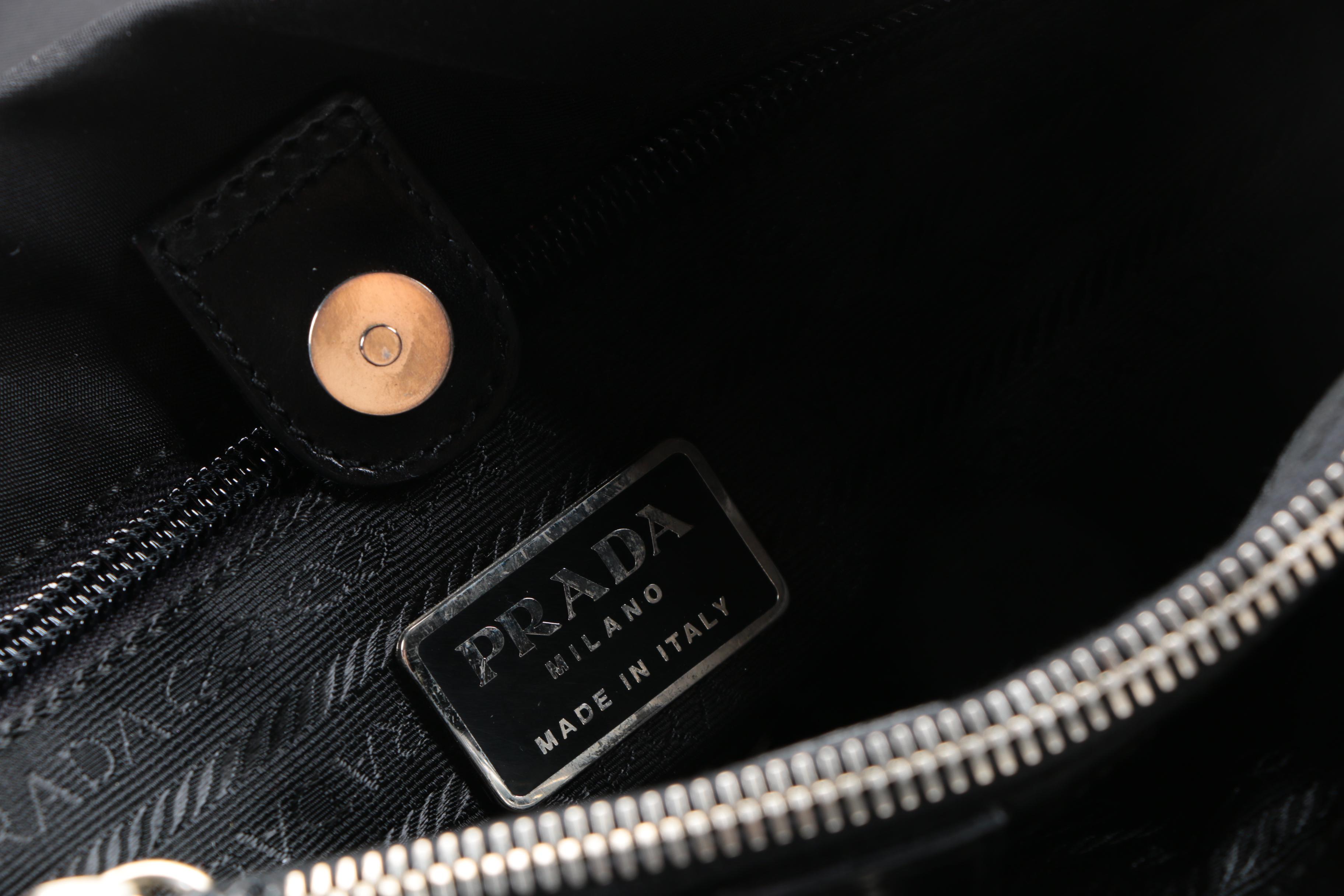 Prada Black Nylon Bag with Leather Straps
