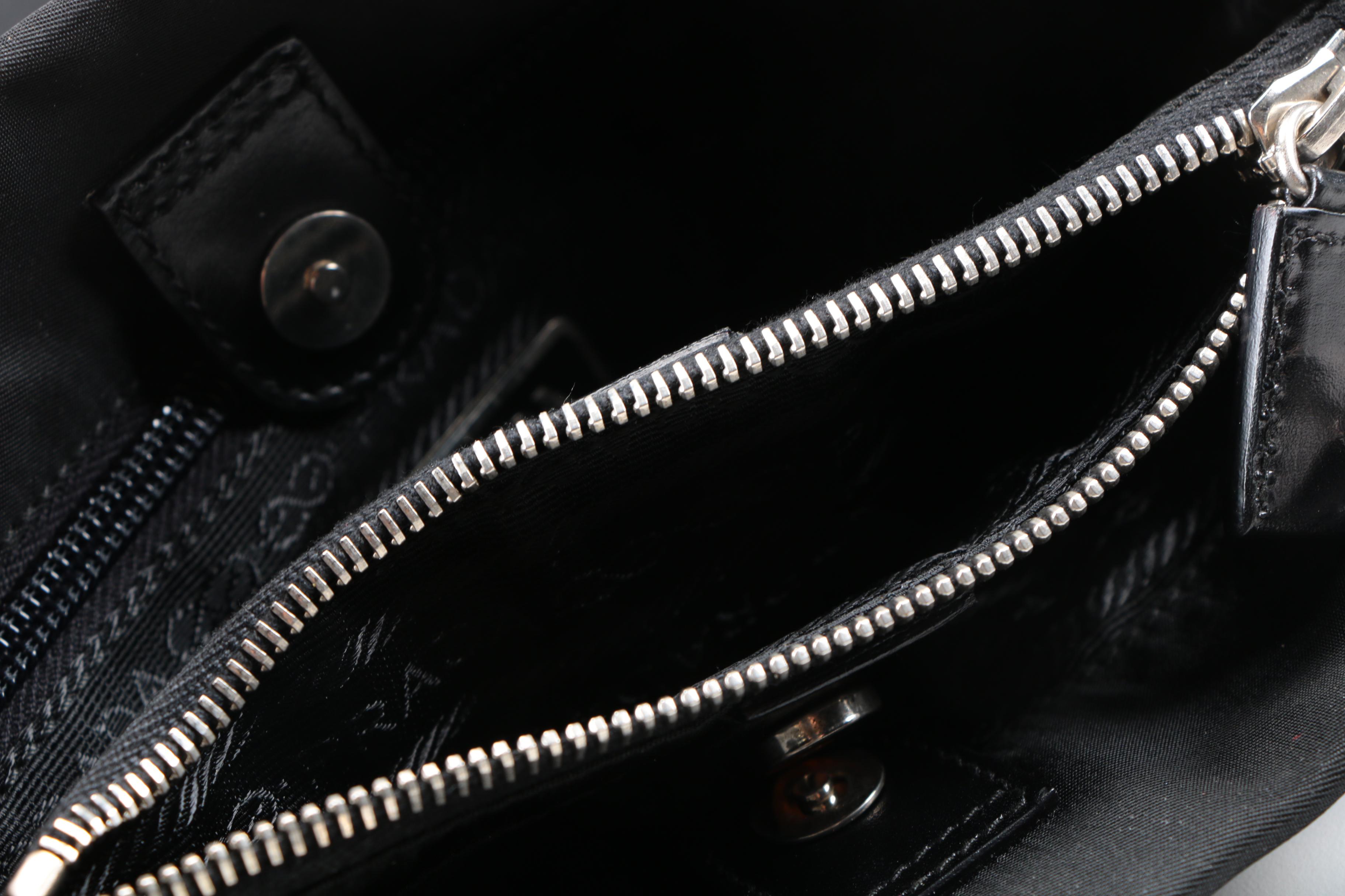 Prada Black Nylon Bag with Leather Straps