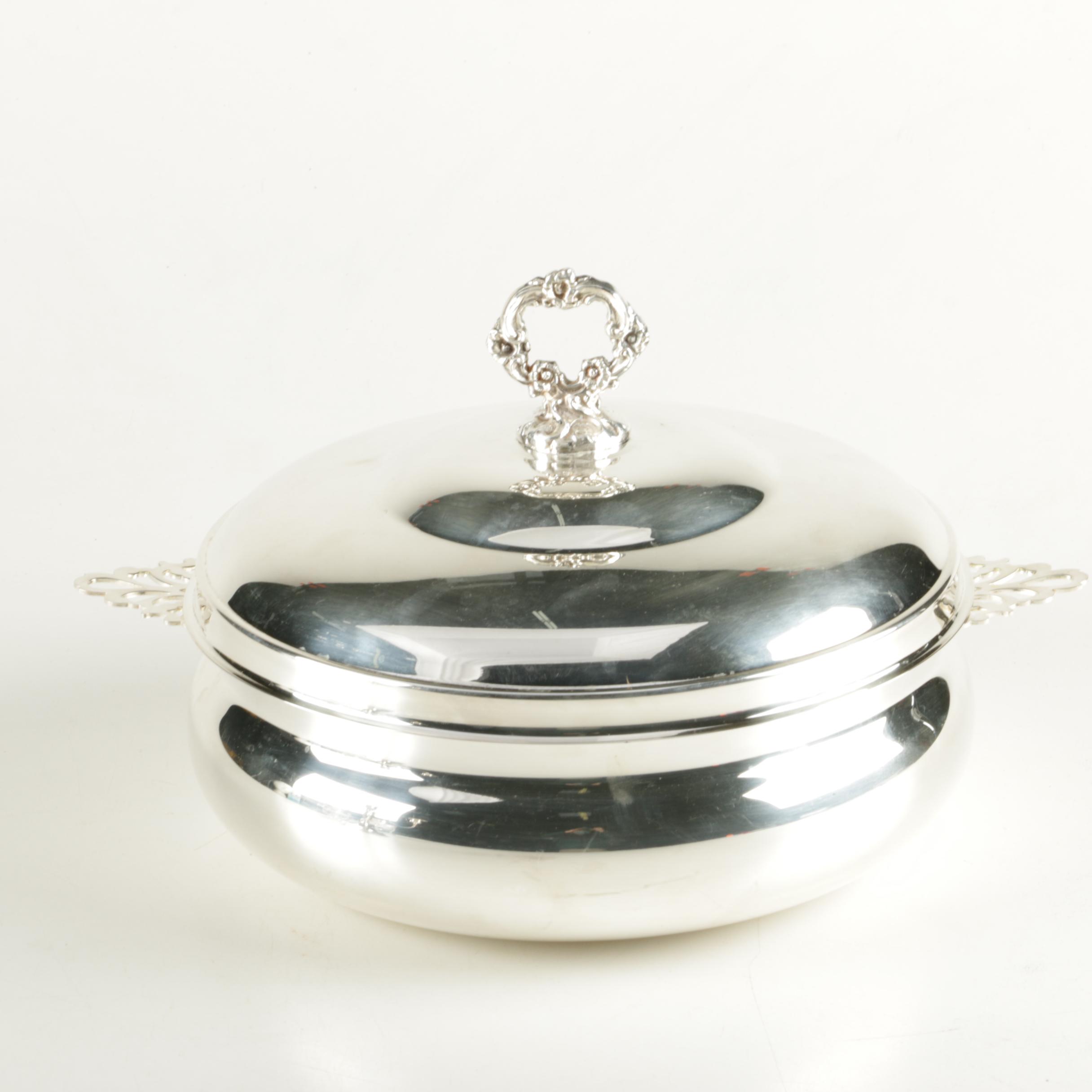 Silver Plate Serveware and Candelabra Featuring Sheffield and Sheridan