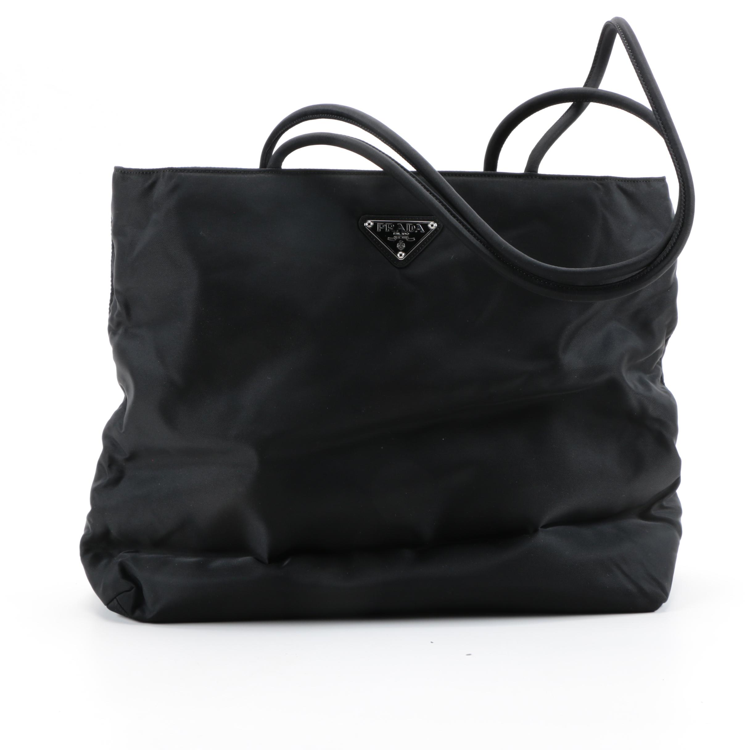 Prada Black Nylon Tote