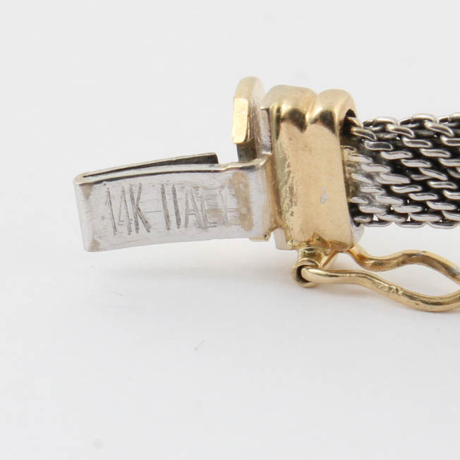 14K White and Yellow Gold Bracelet