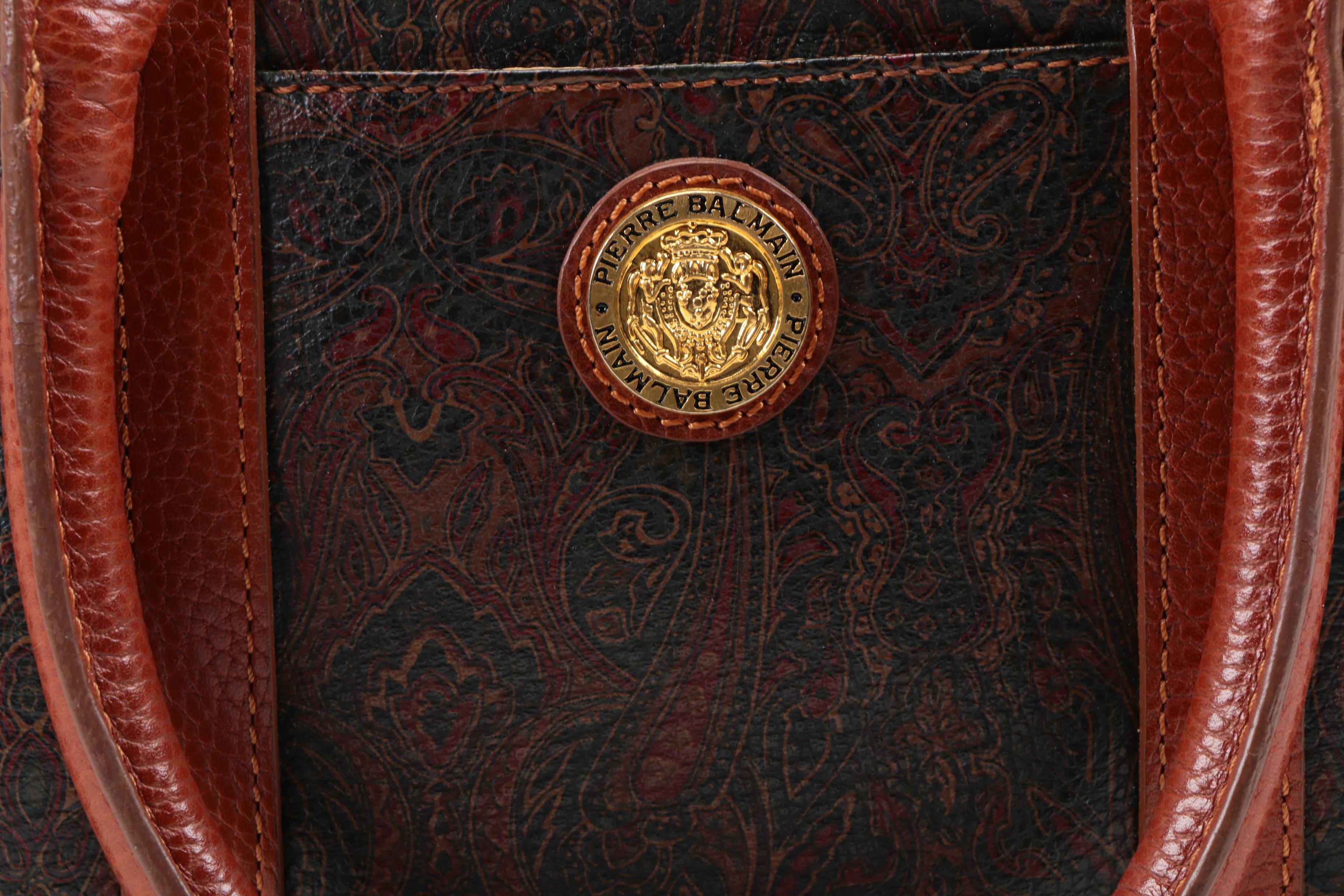 Vintage Pierre Balmain of Paris Leather Handbag