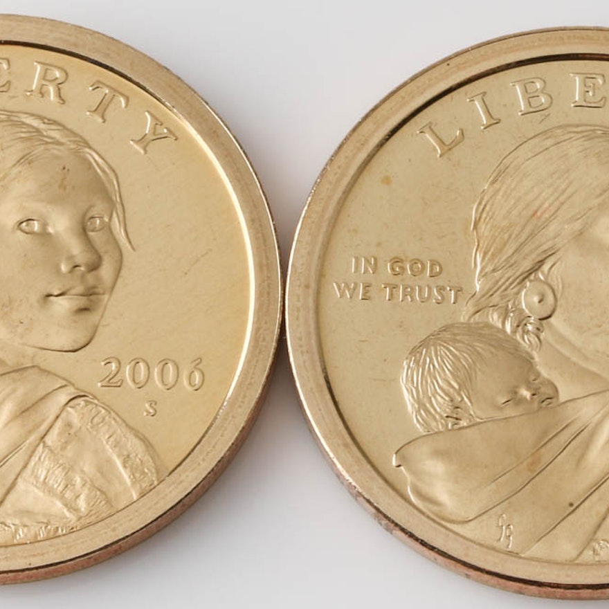 Group of Two 2006-S Sacagawea Dollar Proof Coins