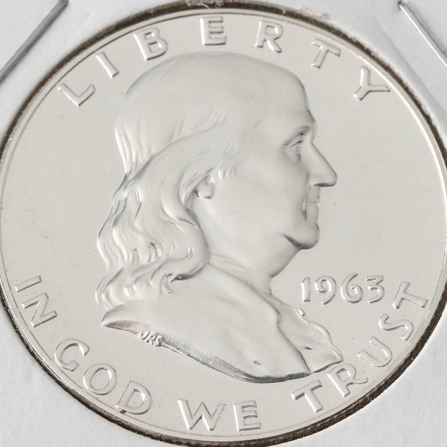 1963 Franklin Silver Half Dollar Proof Coin