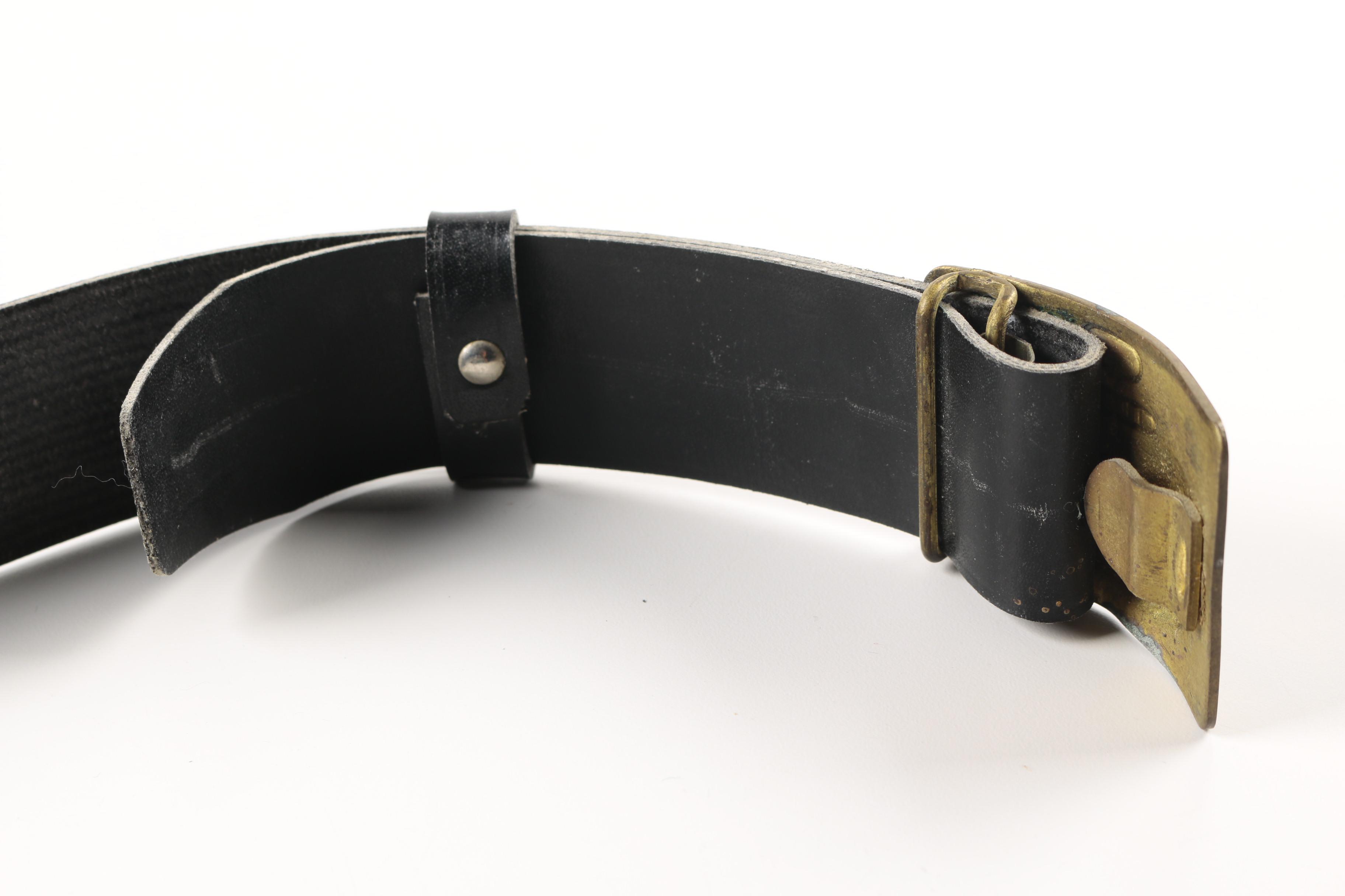 Soviet Union Naval Officer Ushanka Hat with Two Belts