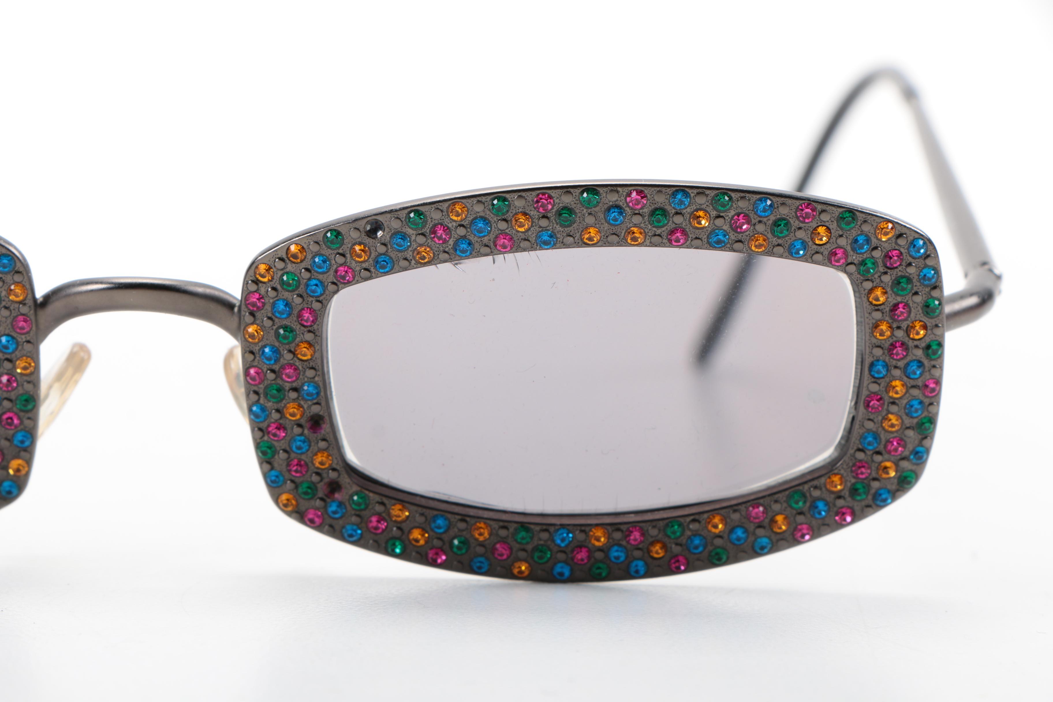 Pair of Gai Mattiolo Rhinestone Sunglasses