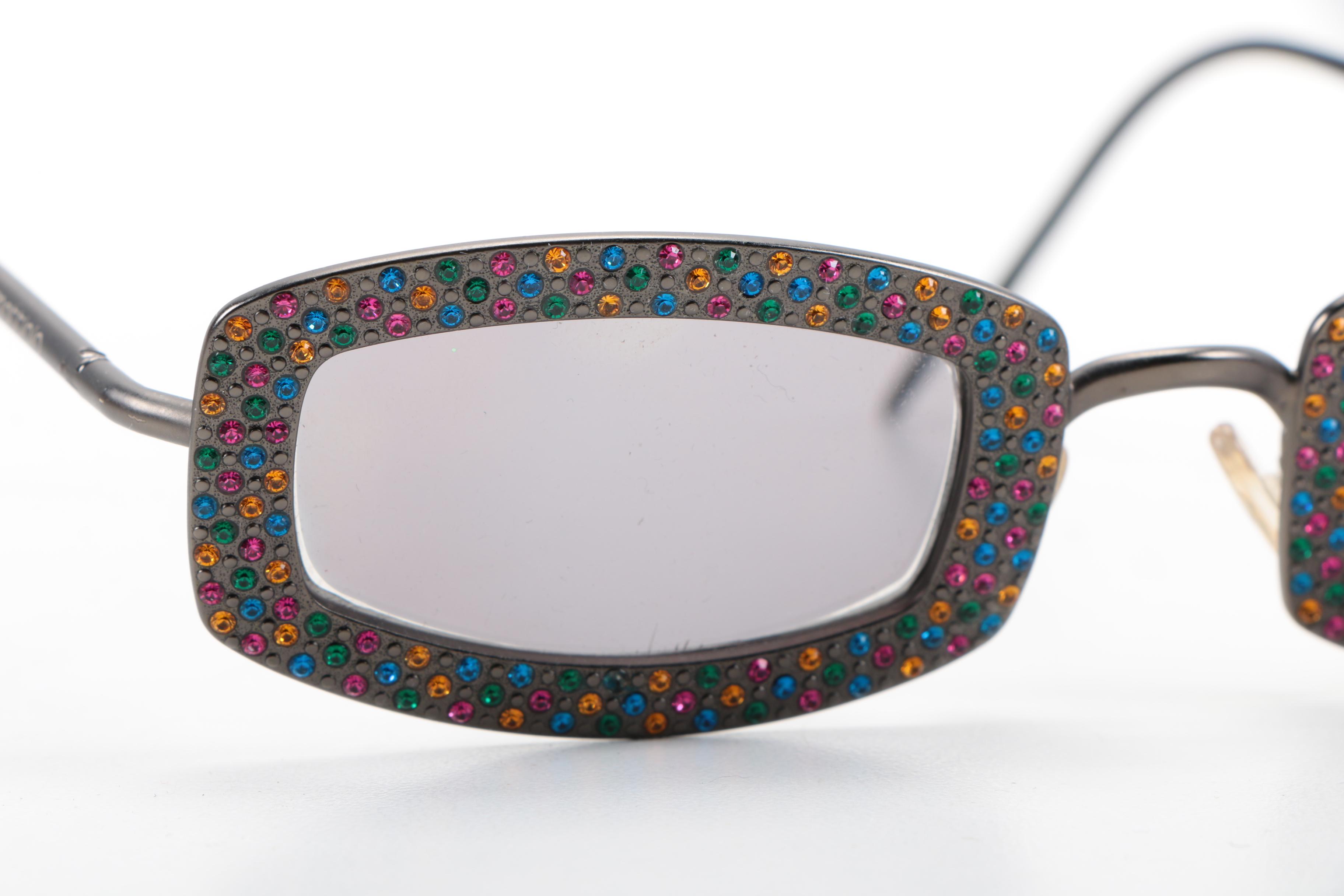 Pair of Gai Mattiolo Rhinestone Sunglasses