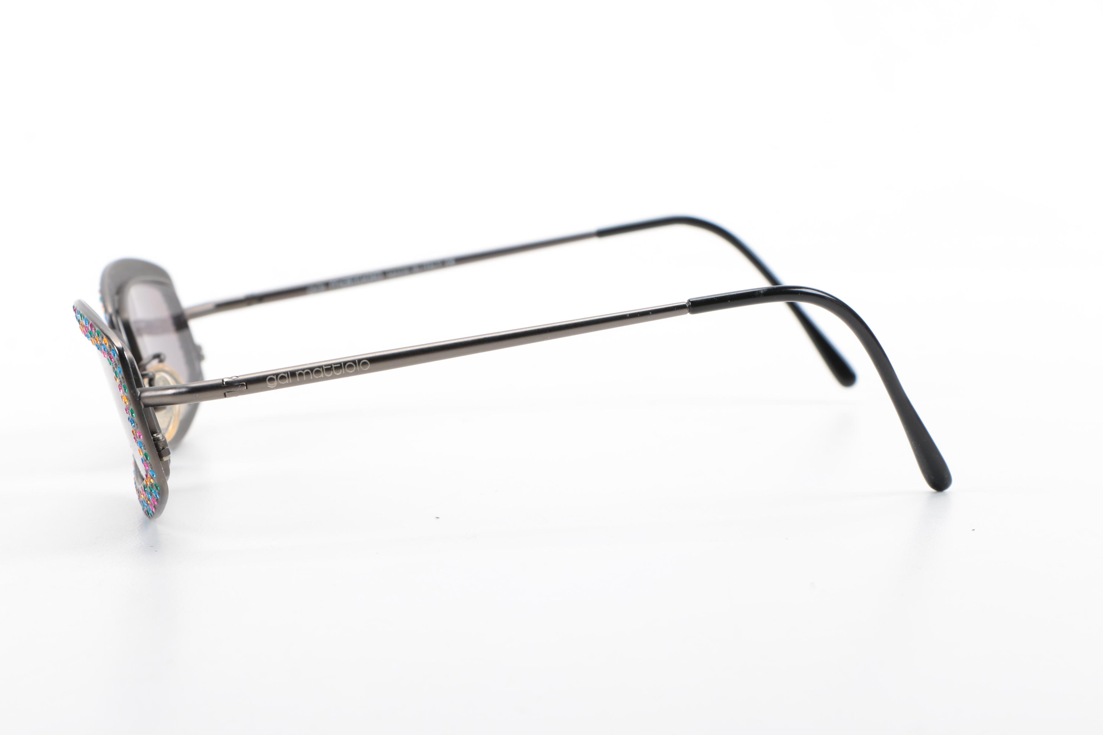 Pair of Gai Mattiolo Rhinestone Sunglasses