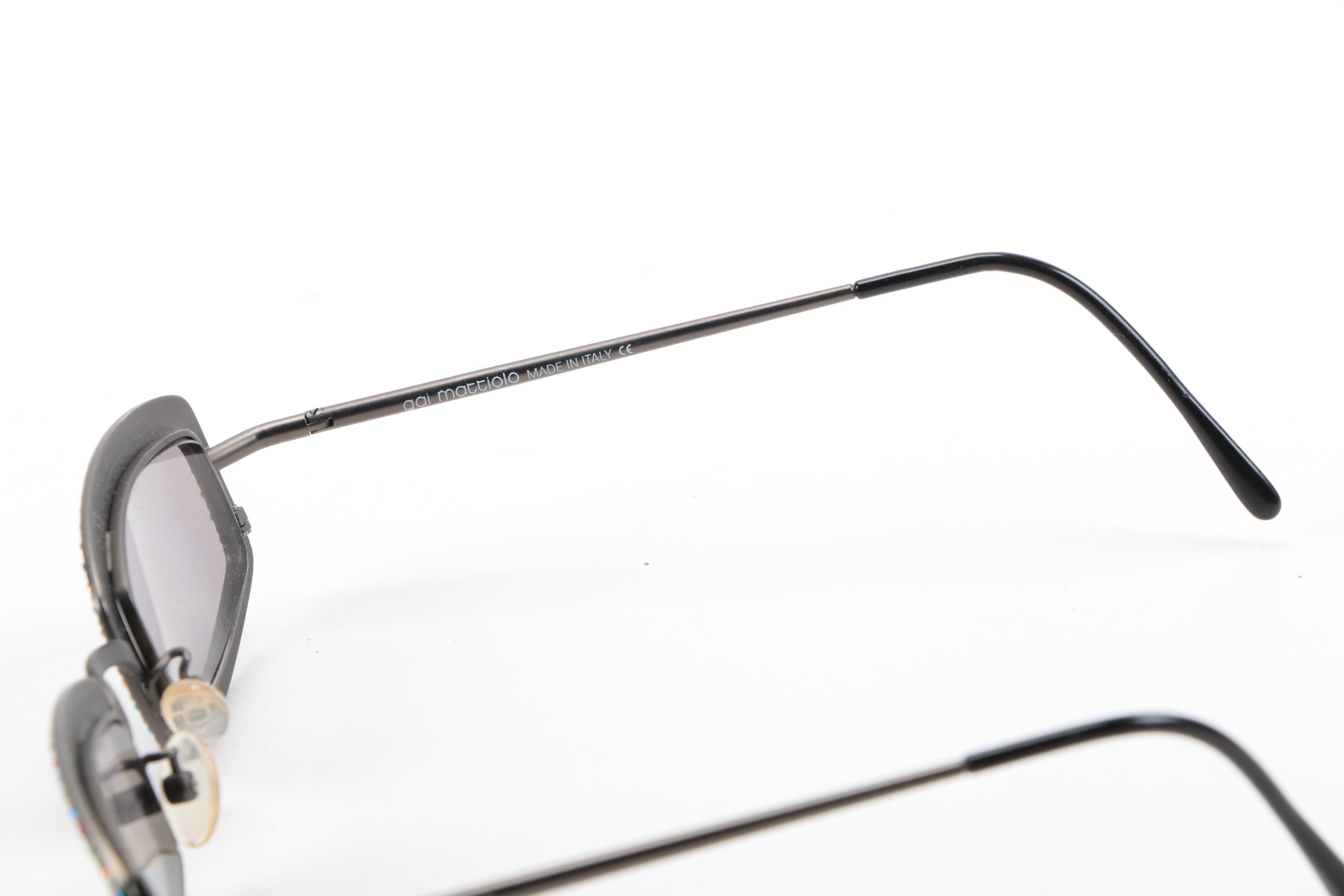 Pair of Gai Mattiolo Rhinestone Sunglasses