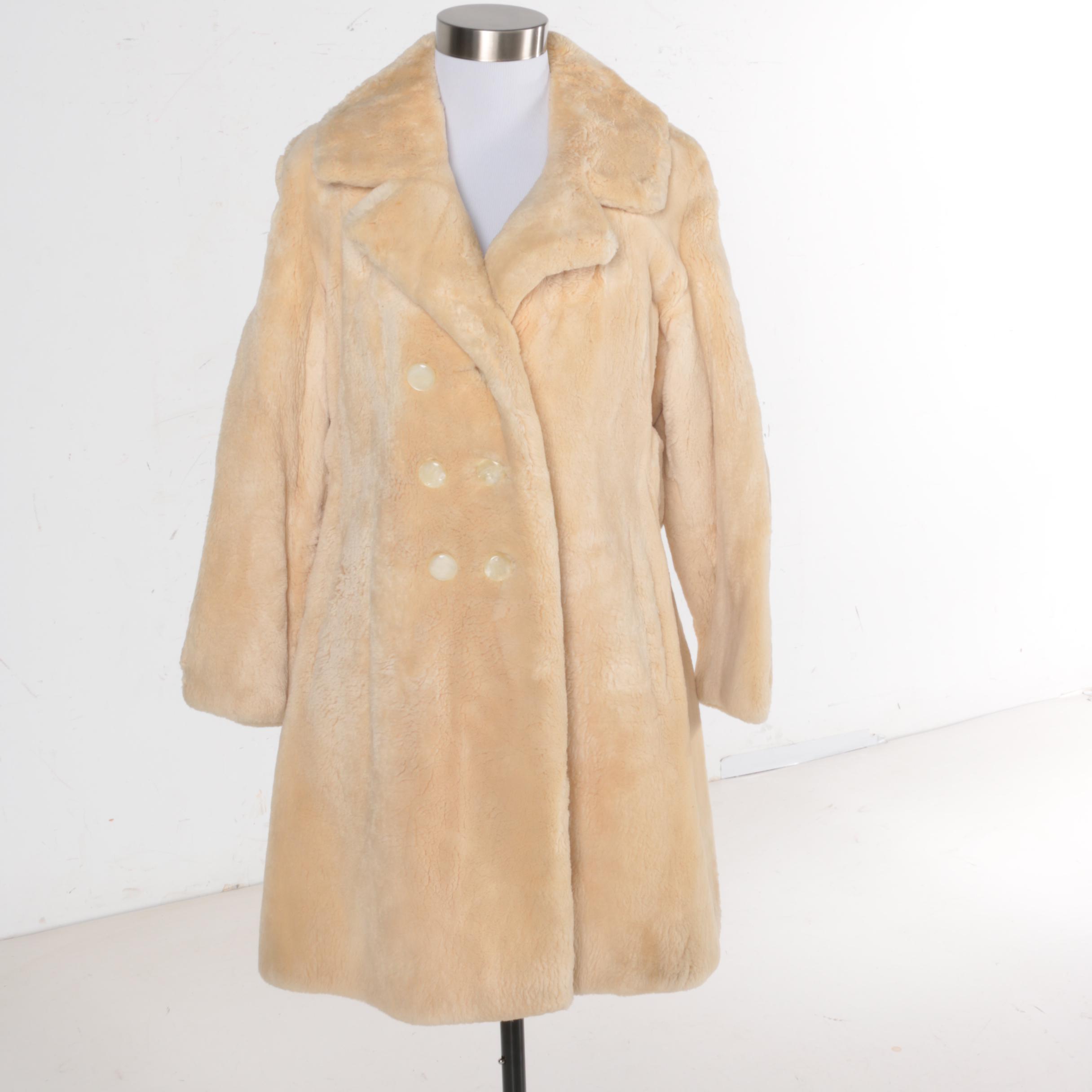 Vintage Koslow's Bleached Sheared Beaver Fur Coat