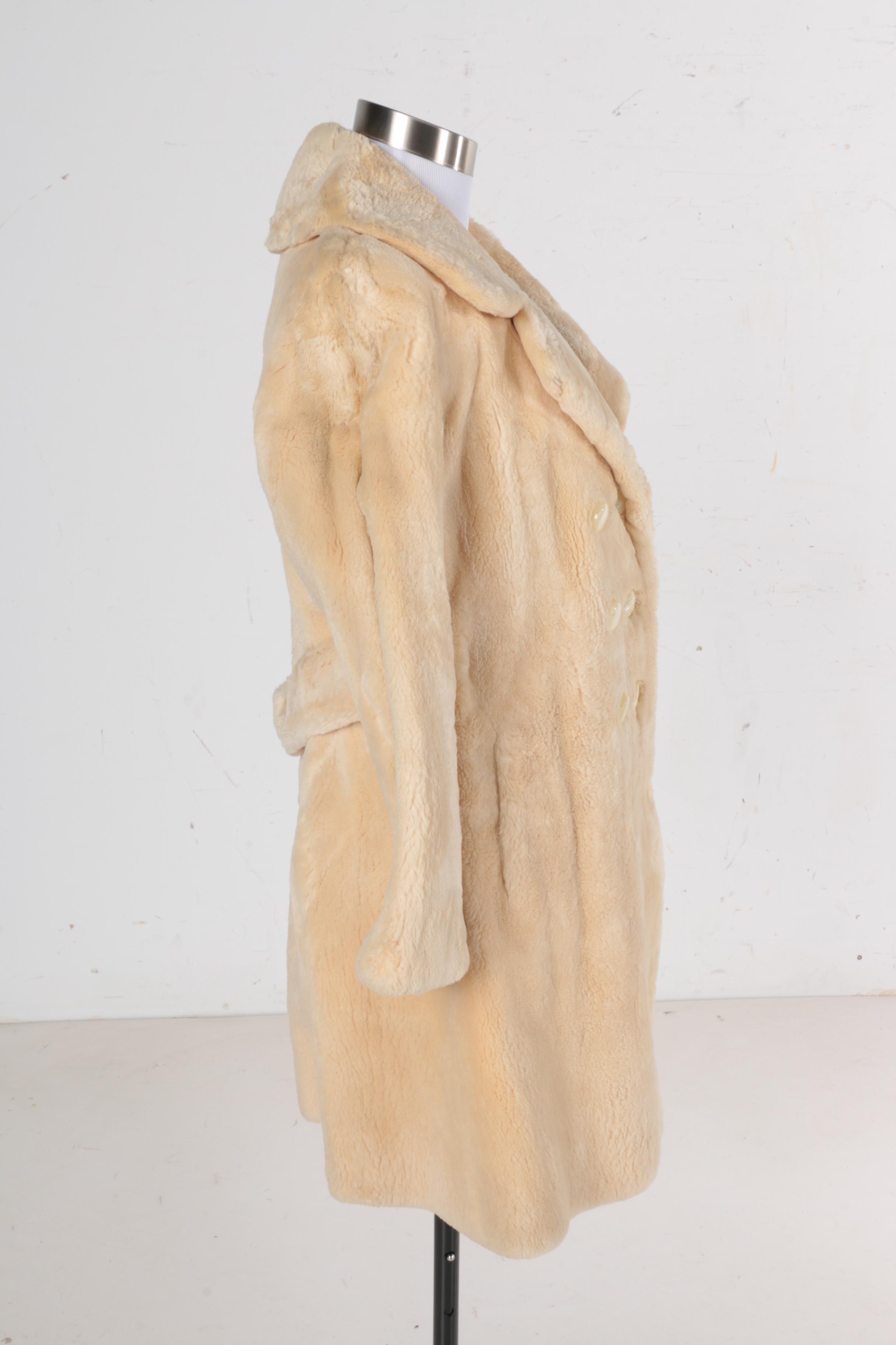 Vintage Koslow's Bleached Sheared Beaver Fur Coat