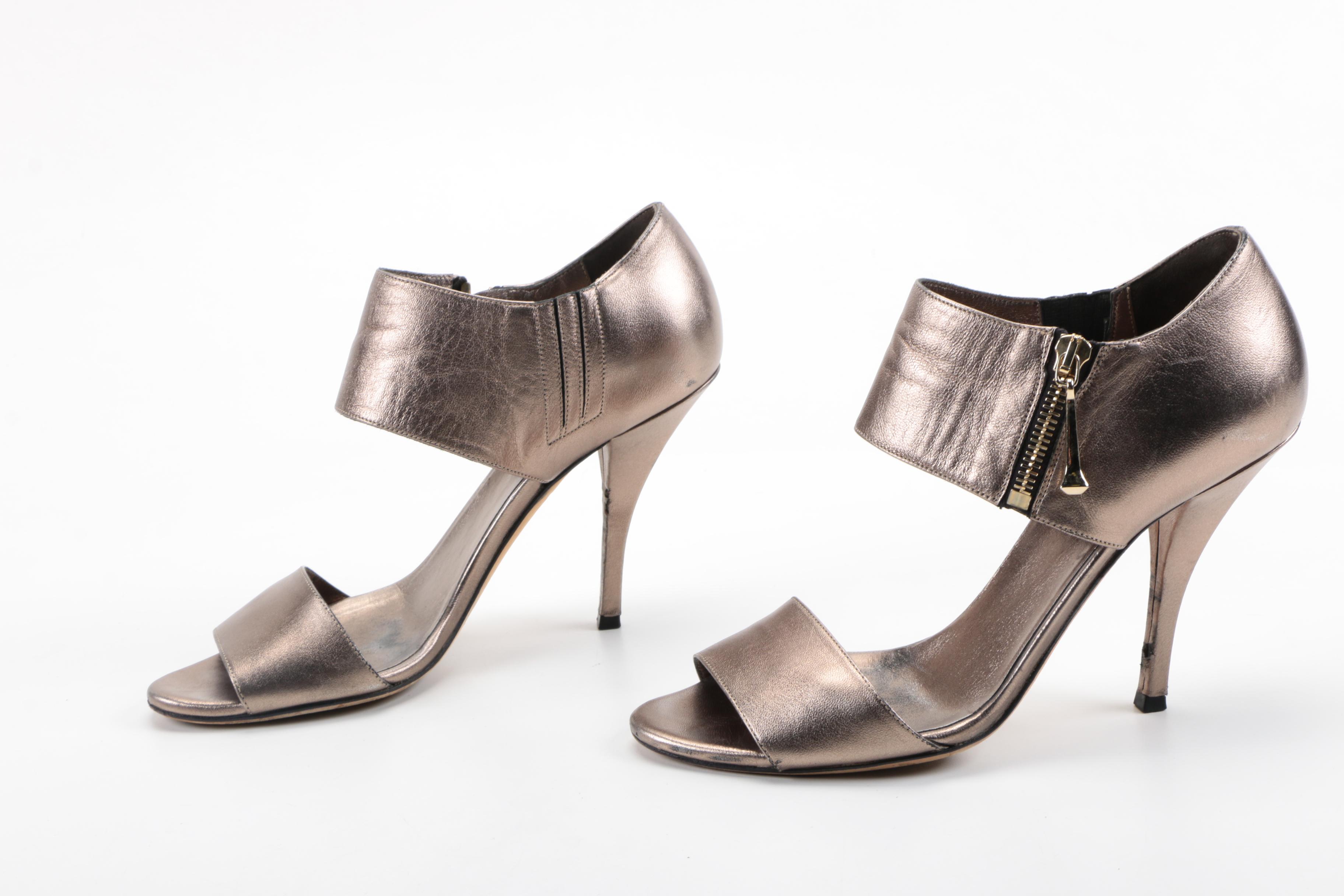 Gucci Metallic Leather Heels