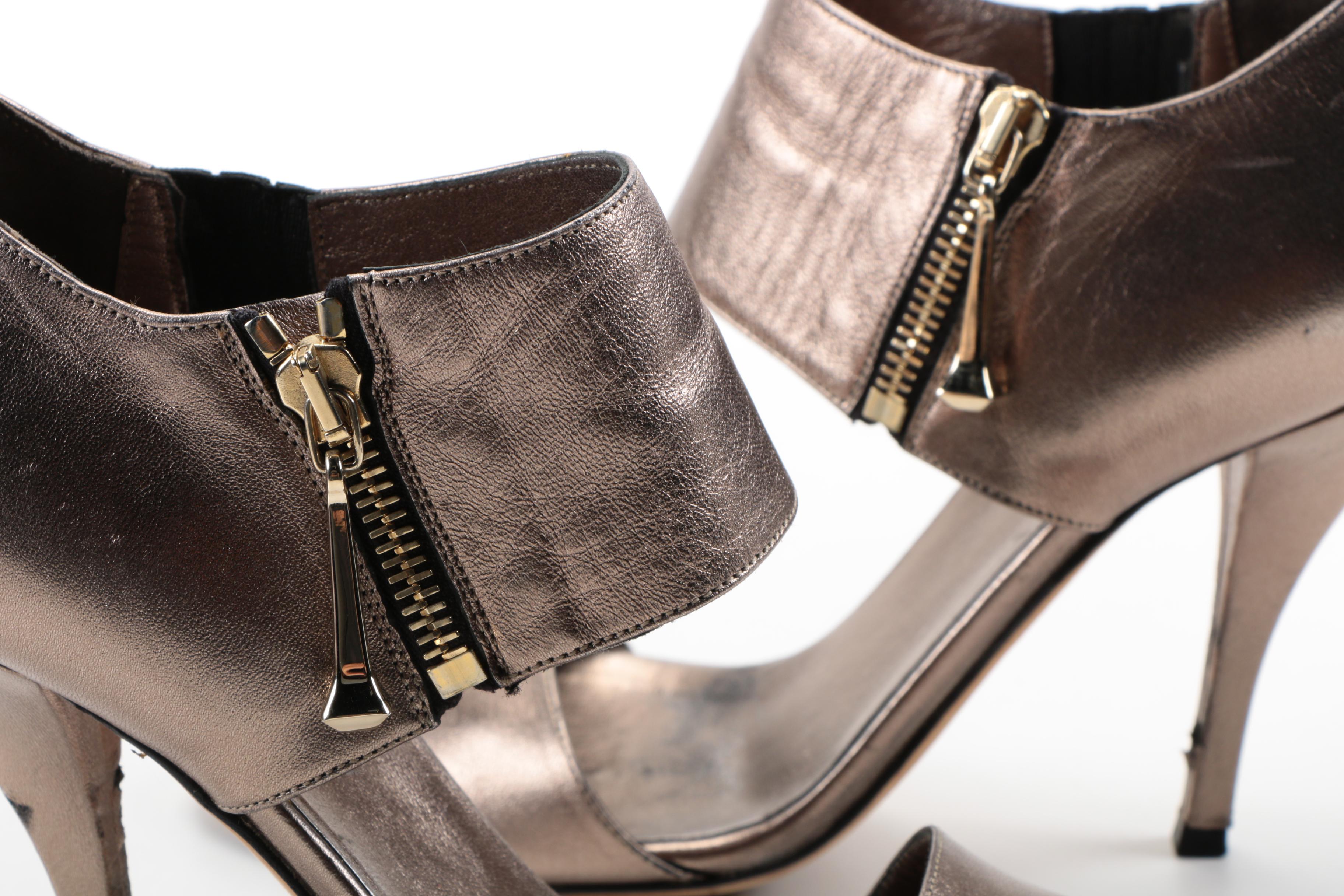 Gucci Metallic Leather Heels