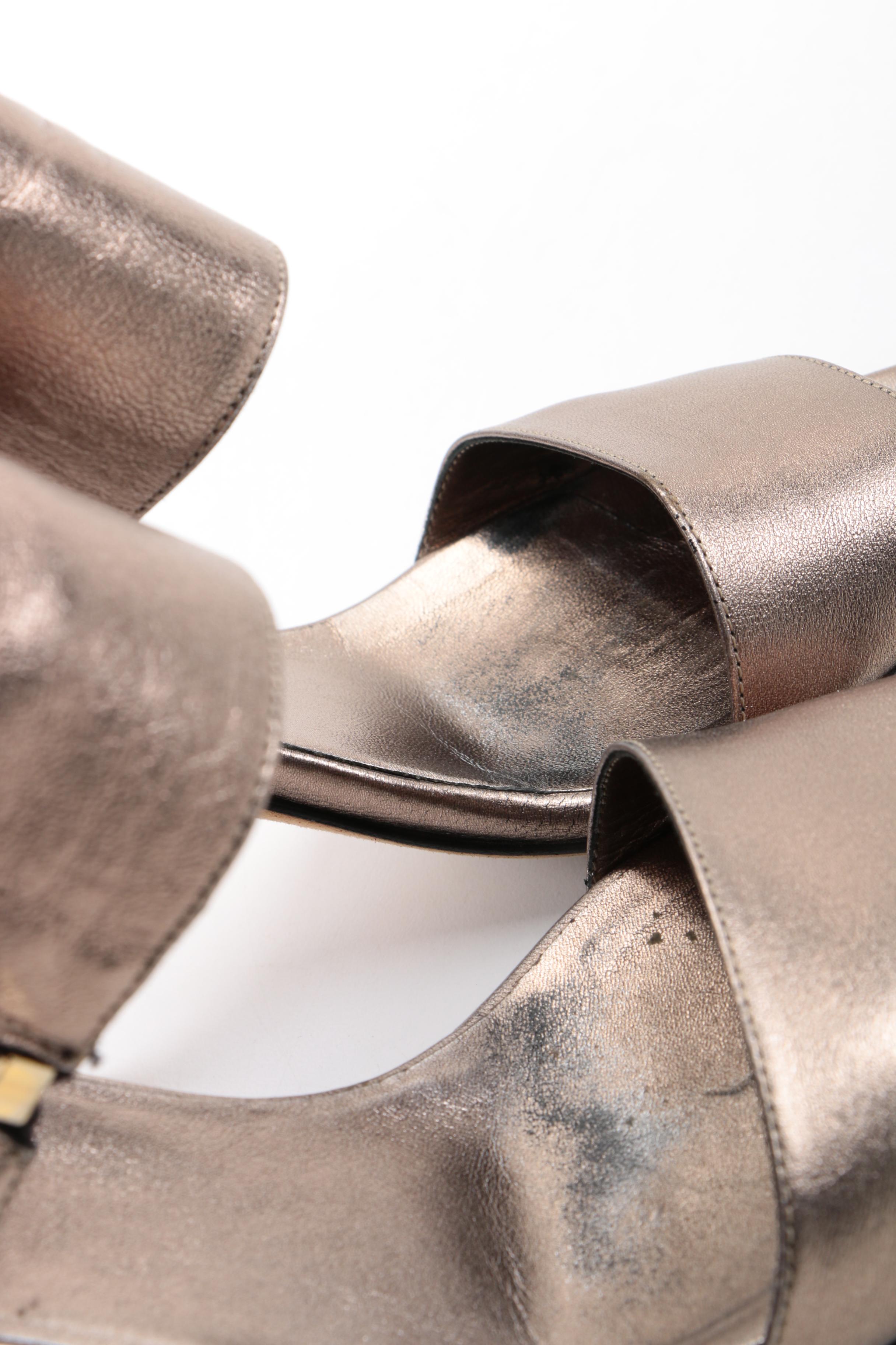 Gucci Metallic Leather Heels