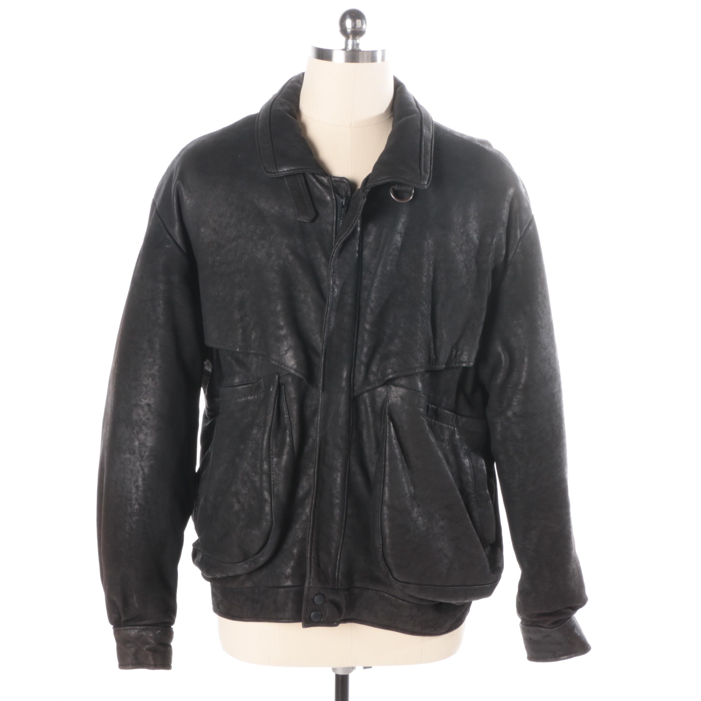 Men's Christian Dior Black Leather Jacket