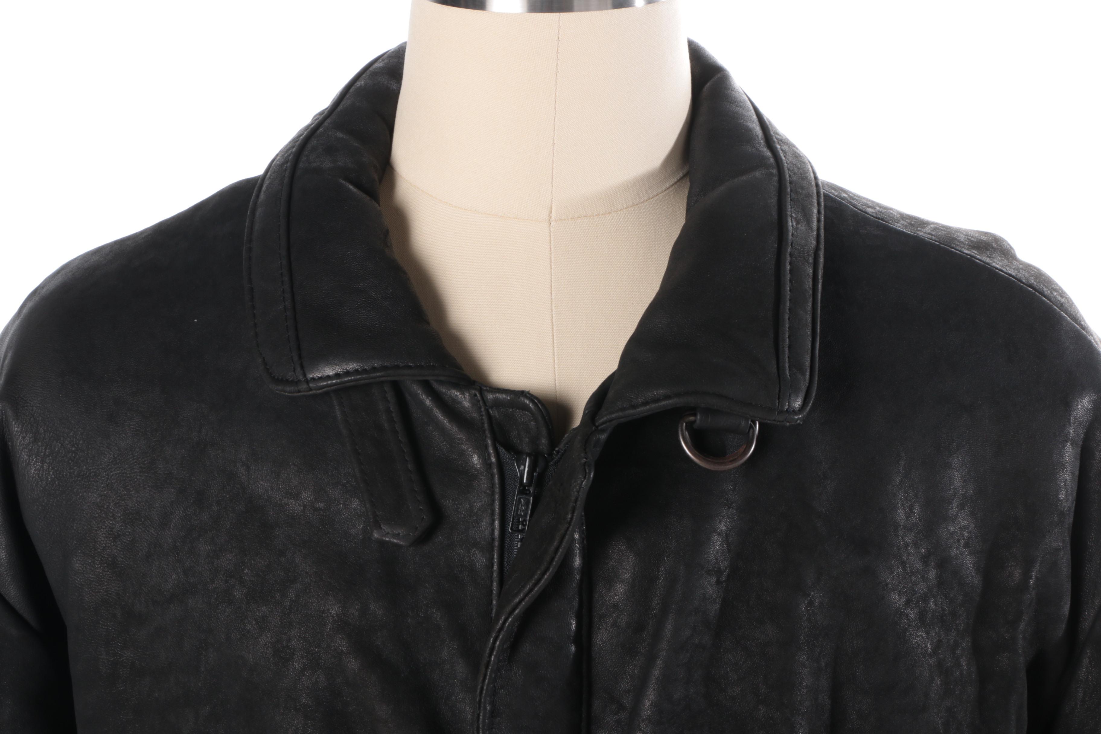 Men's Christian Dior Black Leather Jacket