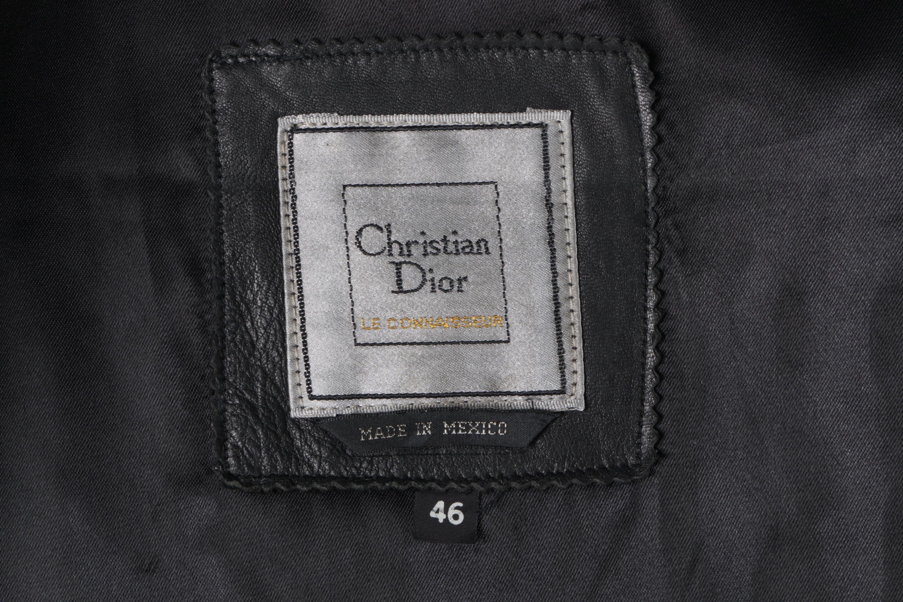 Men's Christian Dior Black Leather Jacket