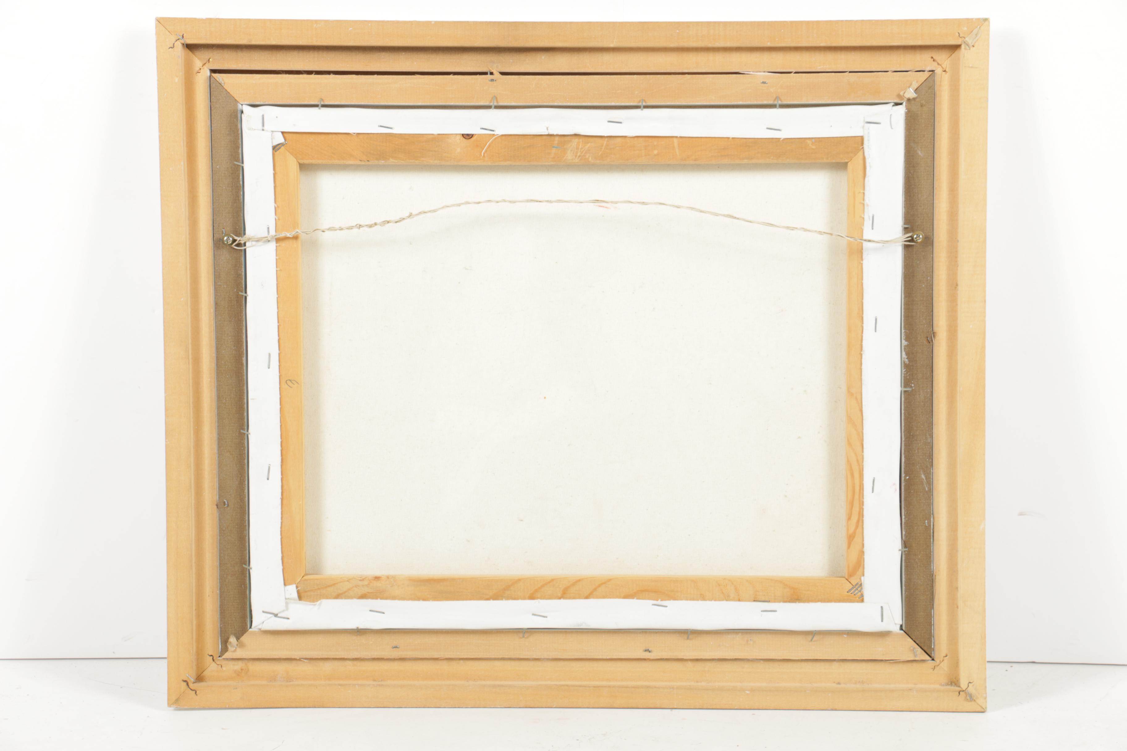 T. Fournier Oil Painting of Seated Woman