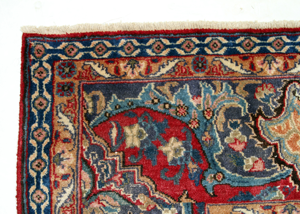 Hand-Knotted Persian Qum Wool Area Rug