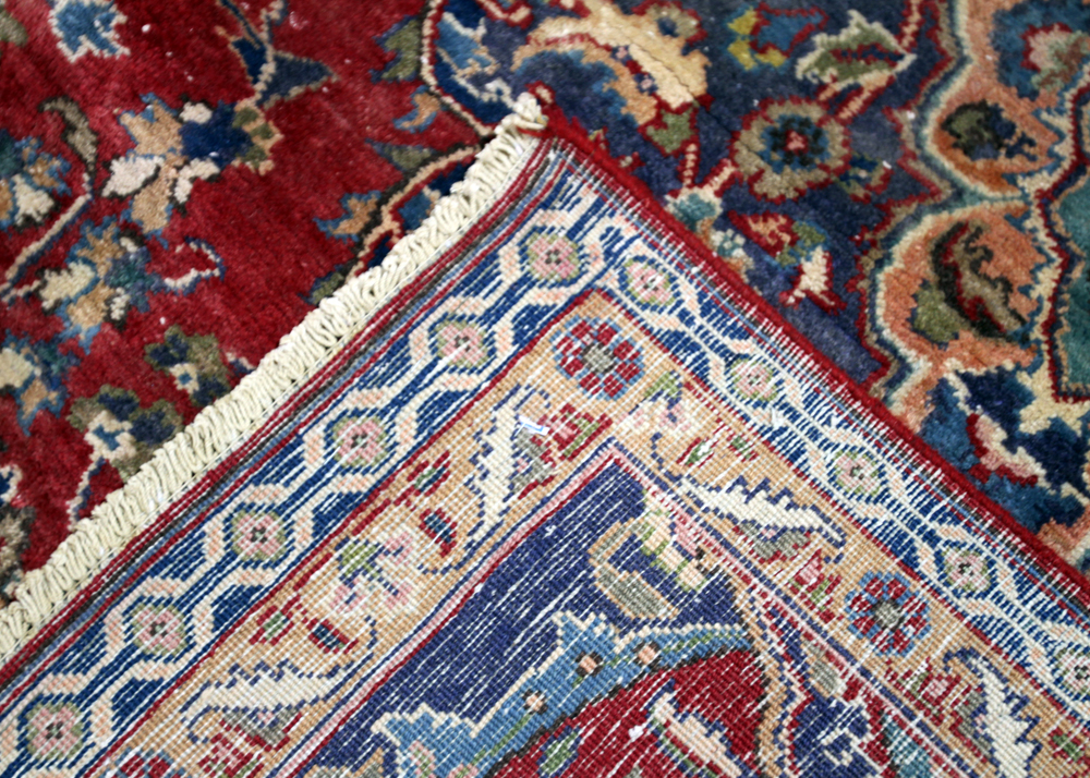 Hand-Knotted Persian Qum Wool Area Rug