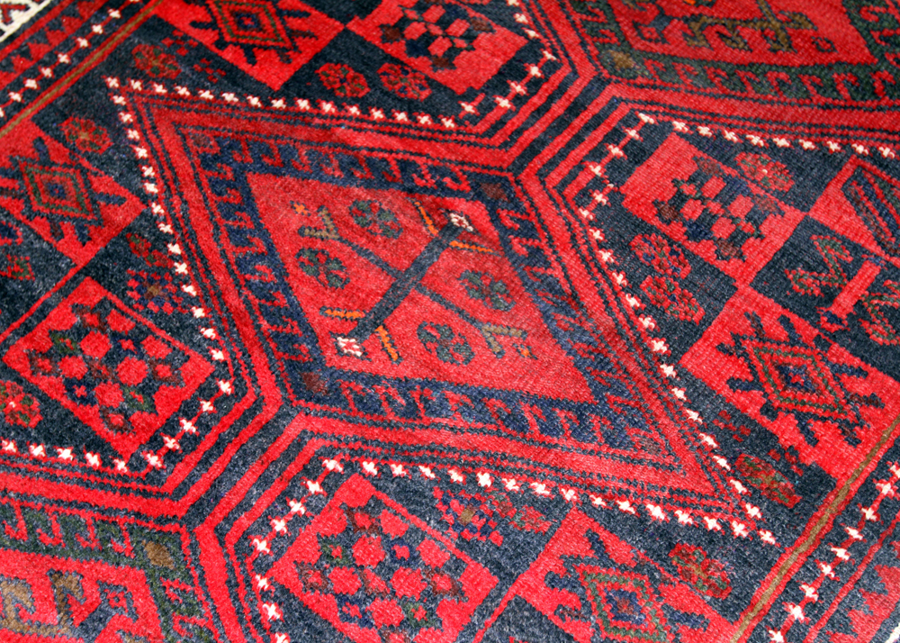 Hand-Knotted Vintage Persian Qashqai Area Rug