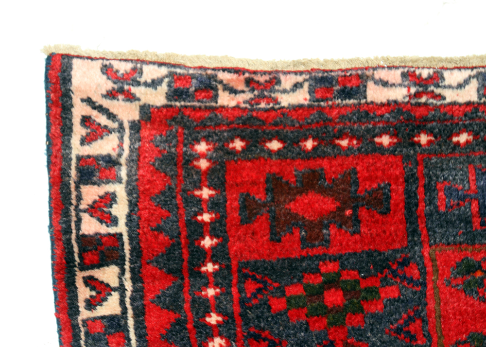 Hand-Knotted Vintage Persian Qashqai Area Rug