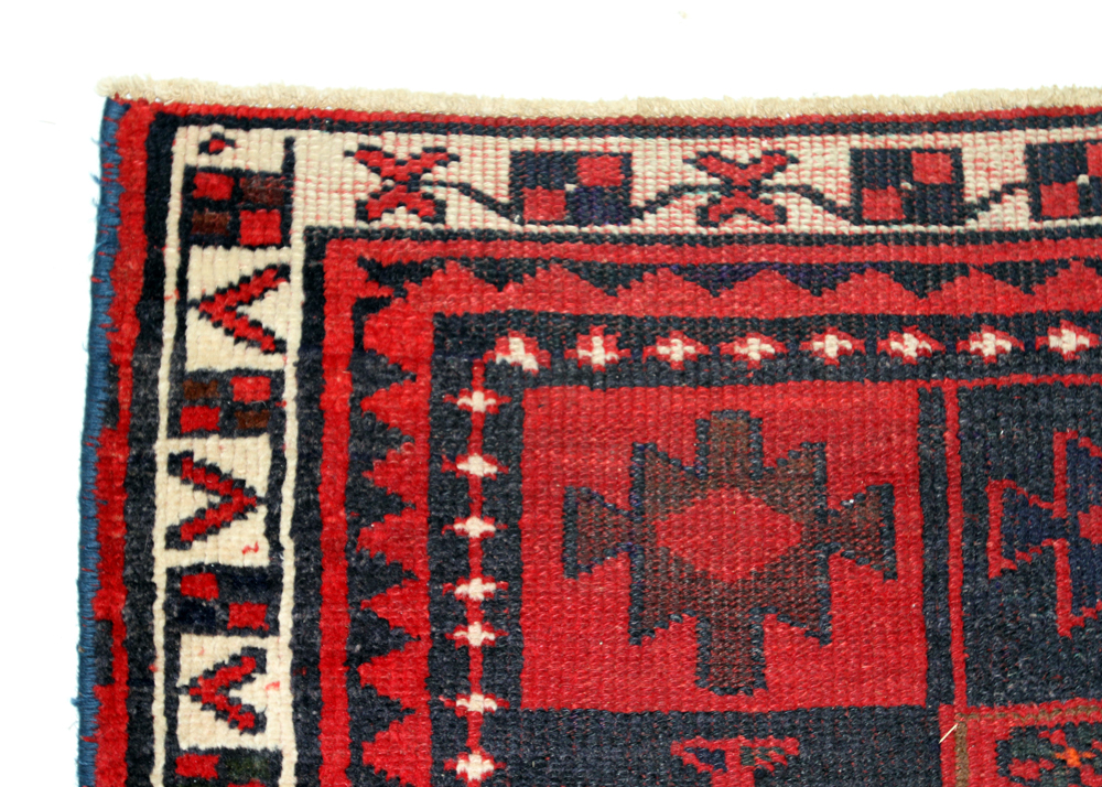 Hand-Knotted Vintage Persian Qashqai Area Rug